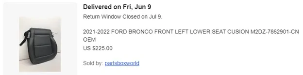 Ford Bronco Marine grade vinyl not holding up. Have a couple rips starting E9jvY0C