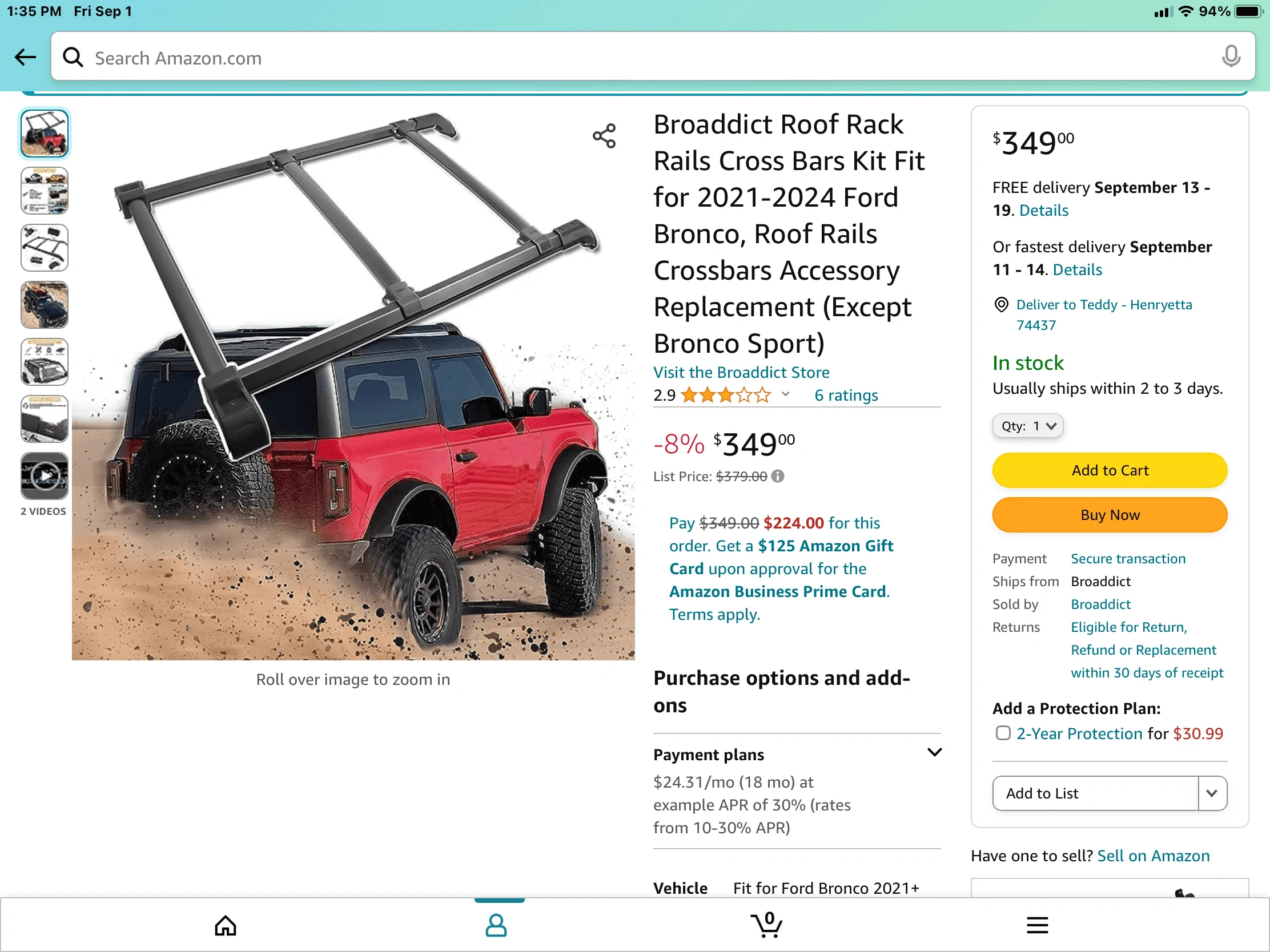 Ford Bronco Broaddict Roof Rack IMG_0928