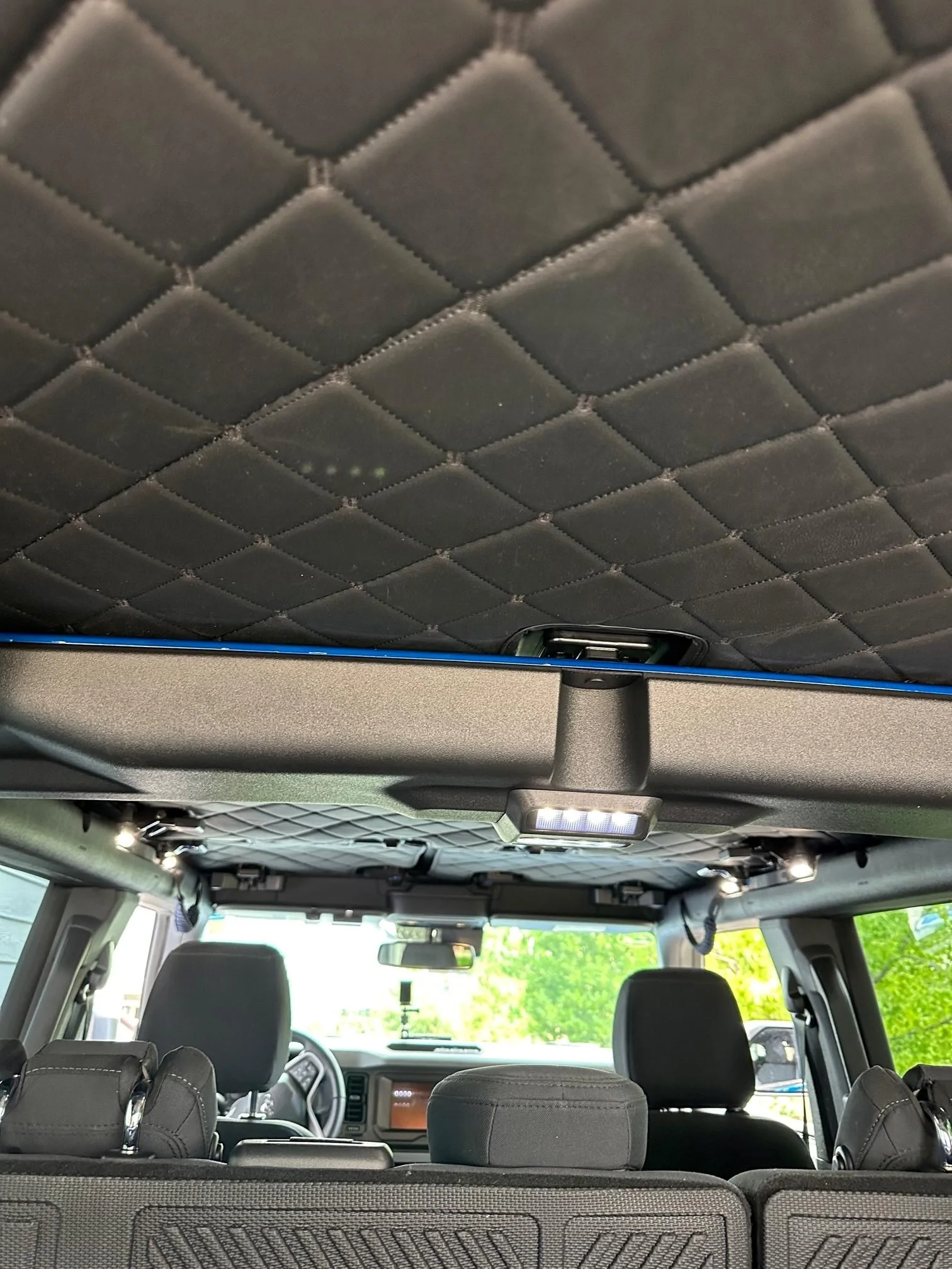 Ford Bronco ADV Production Modular Hardtop! AC hardtop headliner from back