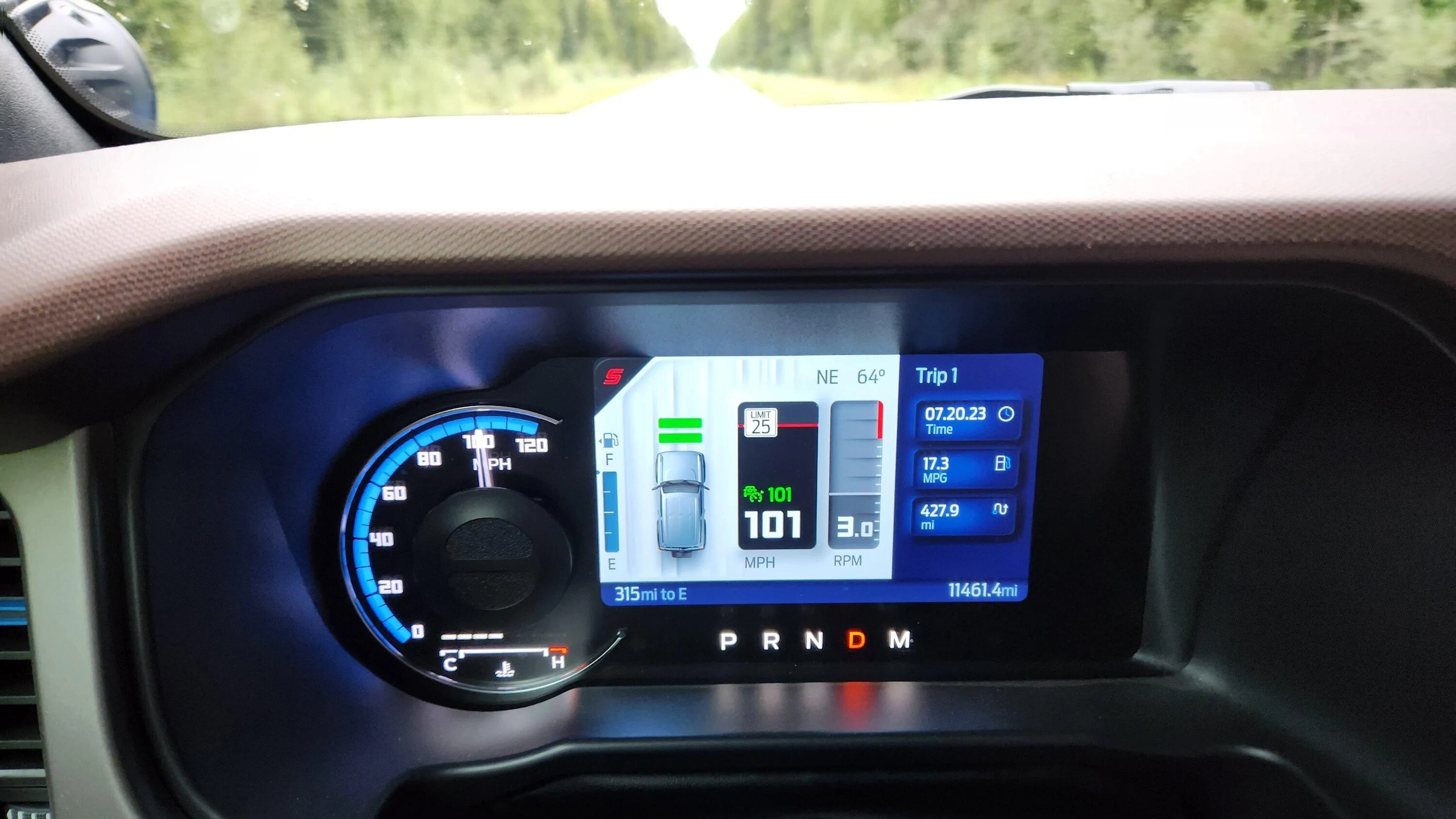 Ford Bronco Speed limit reader 20230826_170621