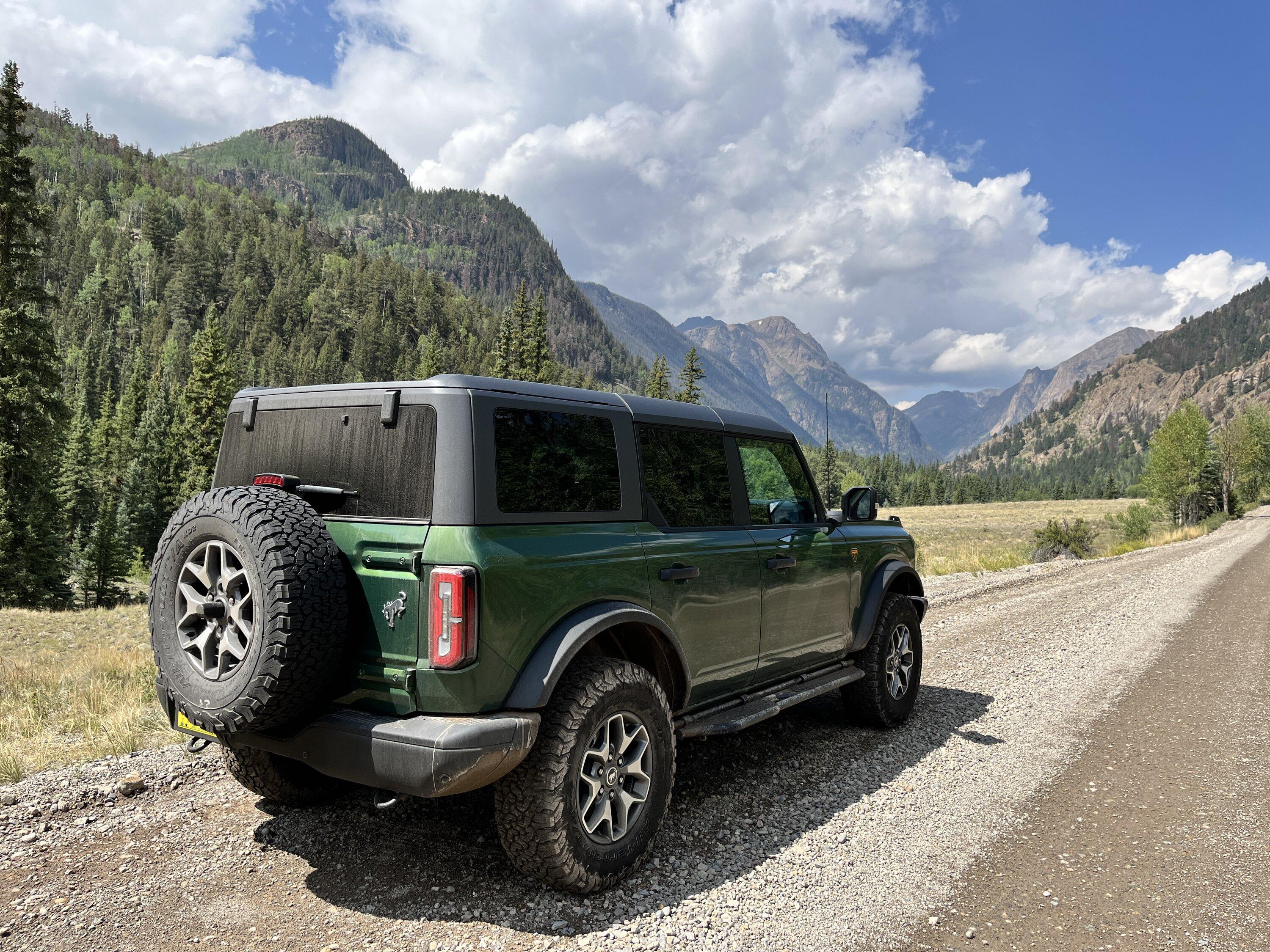 Ford Bronco Cinnamon Pass and Crested Butte with Eruption Green 7MT Badlands IMG_8391