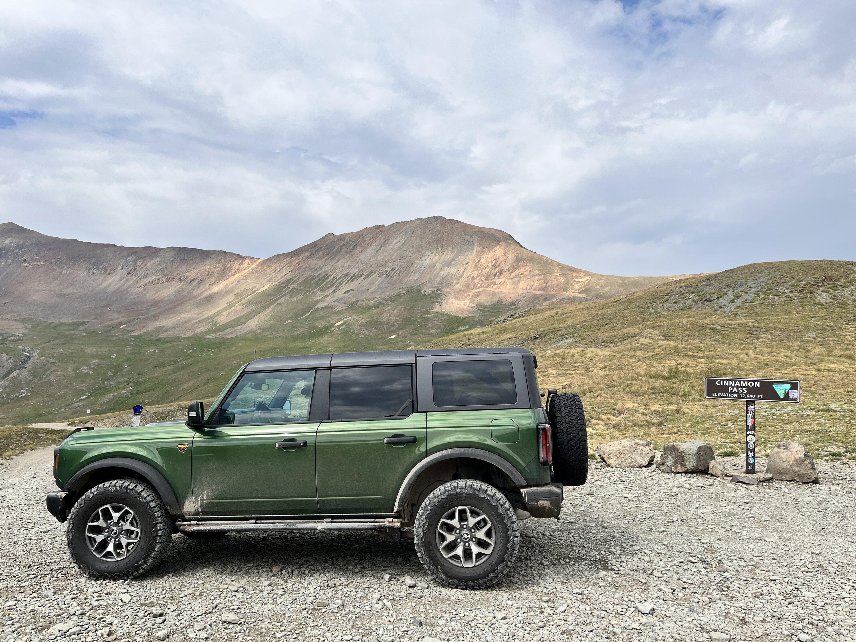 Ford Bronco Cinnamon Pass and Crested Butte with Eruption Green 7MT Badlands IMG_8732