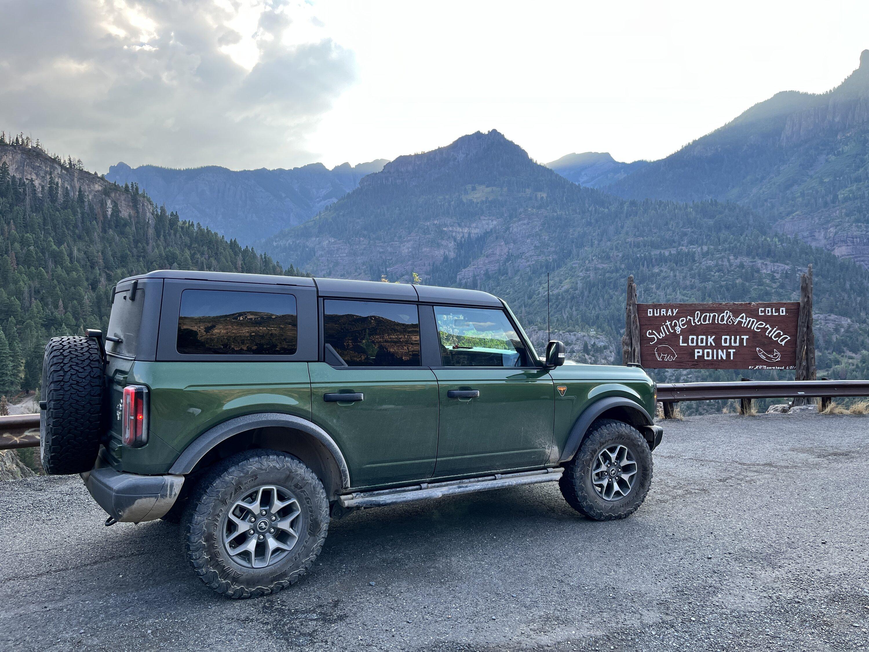 Ford Bronco Cinnamon Pass and Crested Butte with Eruption Green 7MT Badlands IMG_8897