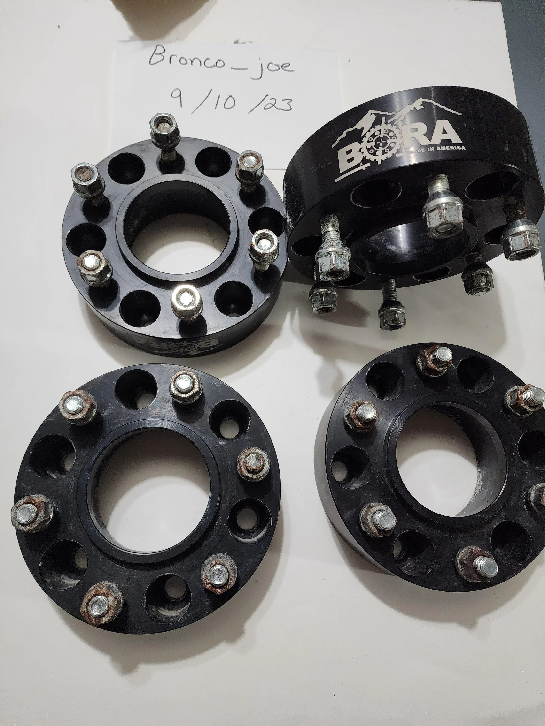 Ford Bronco Bora 2 inch wheel spacers $140 20230910_215446