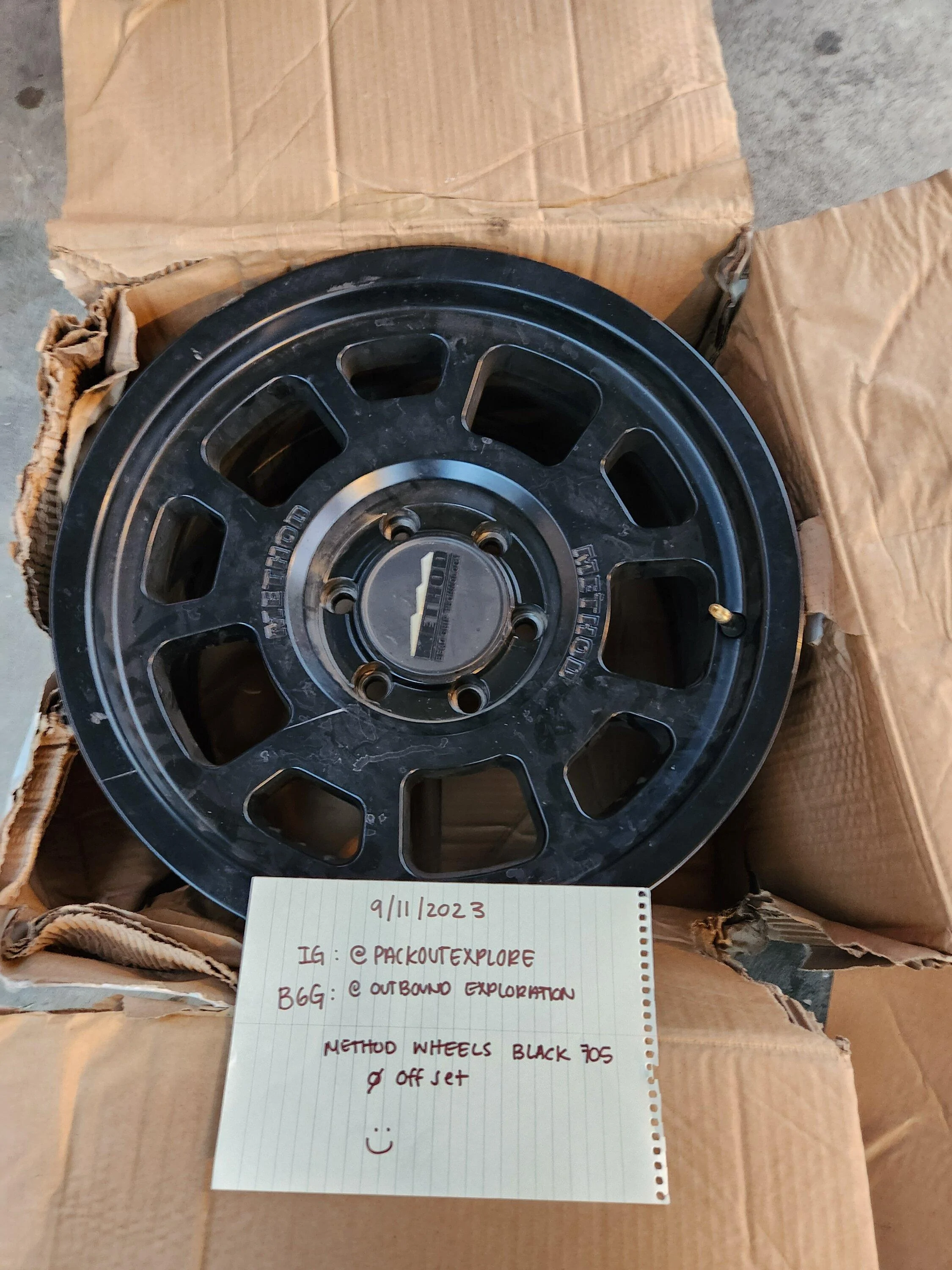 Ford Bronco Method's 705s, Black, 17s, 0 offset $800 OBO 20230911_190746