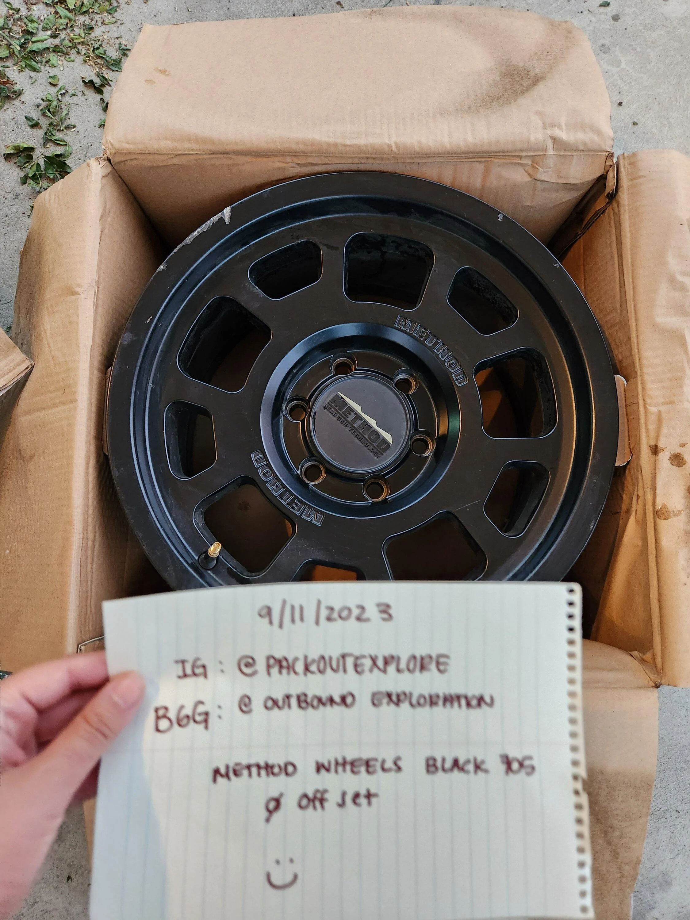 Ford Bronco Method's 705s, Black, 17s, 0 offset $800 OBO 20230911_190842