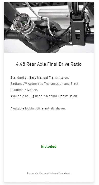 Ford Bronco Base Model Rear Locking Differential 1603854282842
