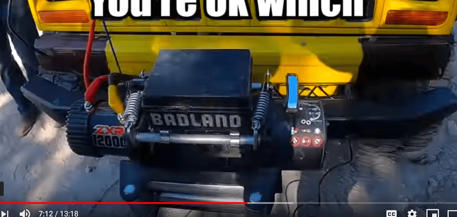 Ford Bronco Winch w/ mount on B&P Winch on Bumper