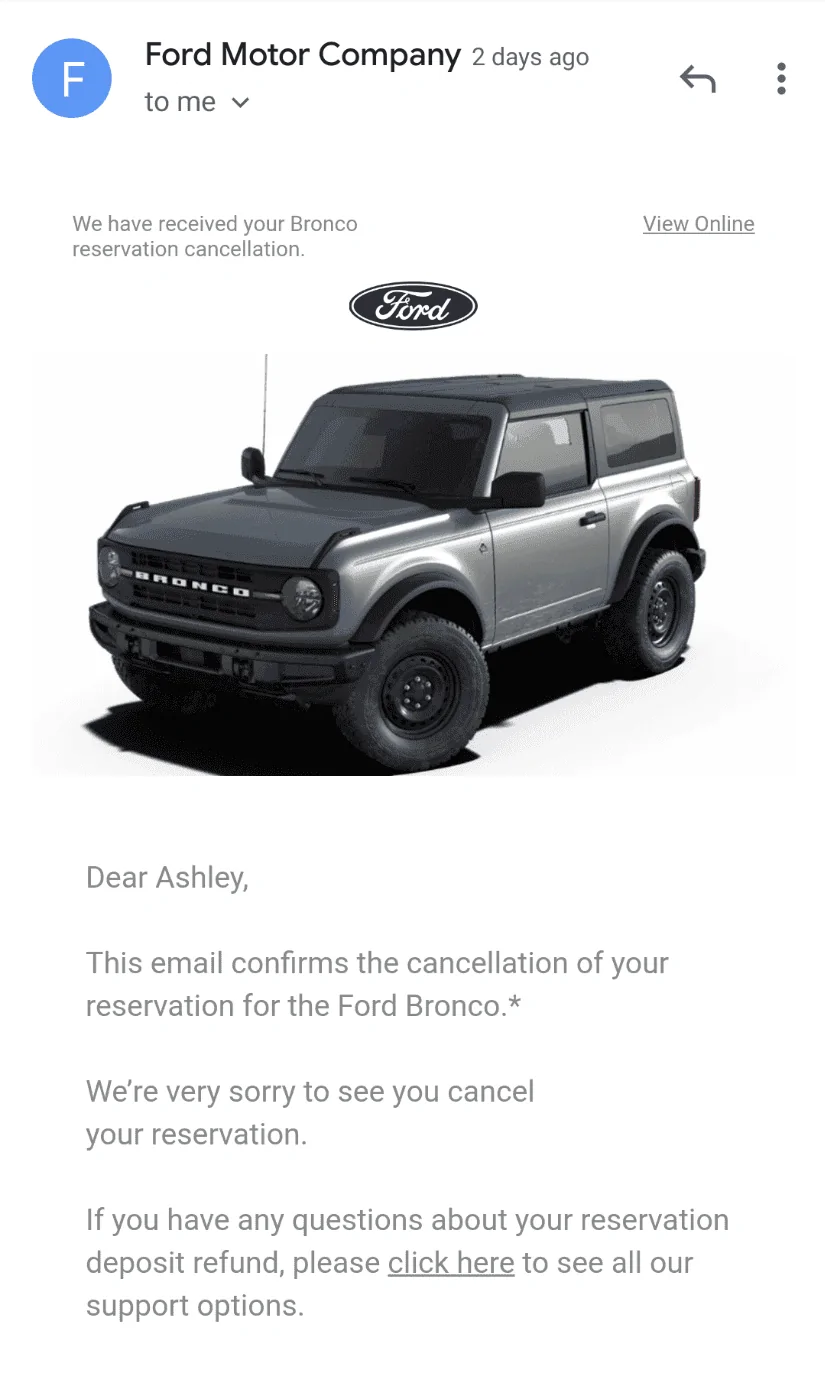 Ford Bronco Just got my "Step 2" email. Screenshot_20201029-115139