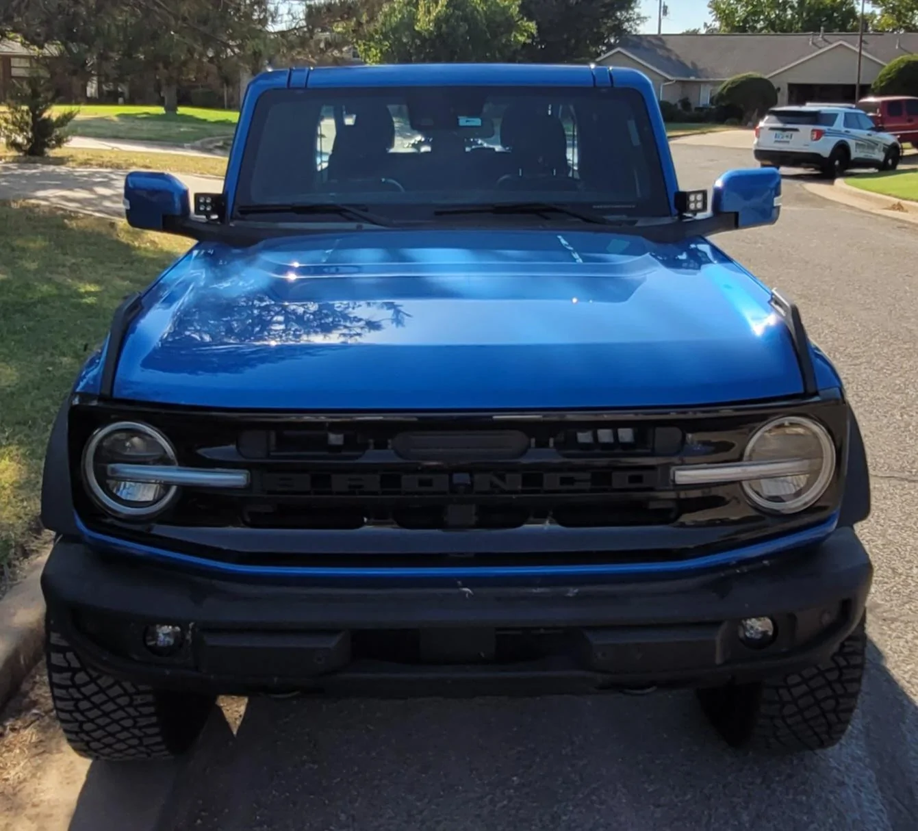 Ford Bronco Knockoff grille letter overlays installed 20230907_172759