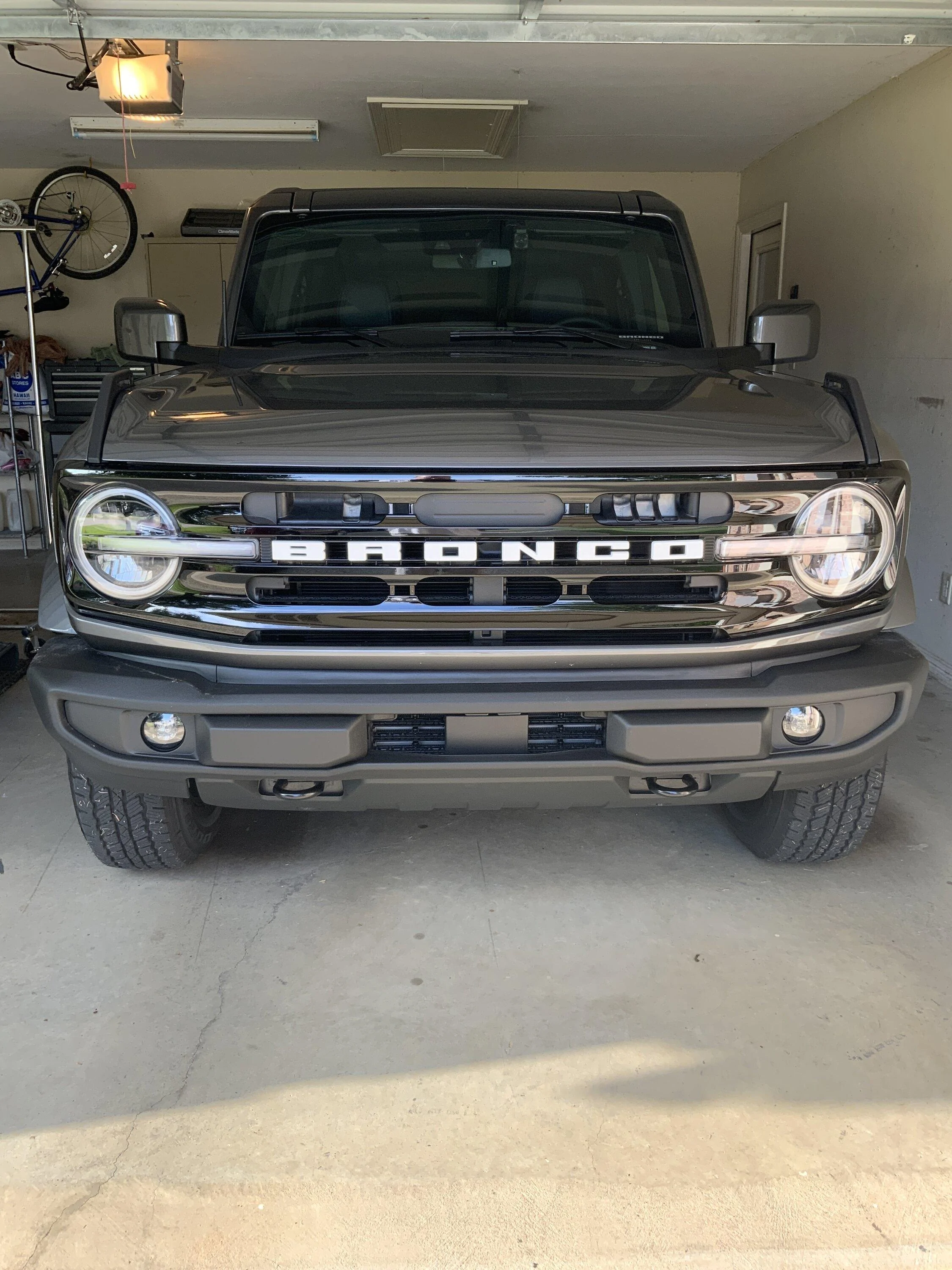 Ford Bronco Knockoff grille letter overlays installed IMG_5503