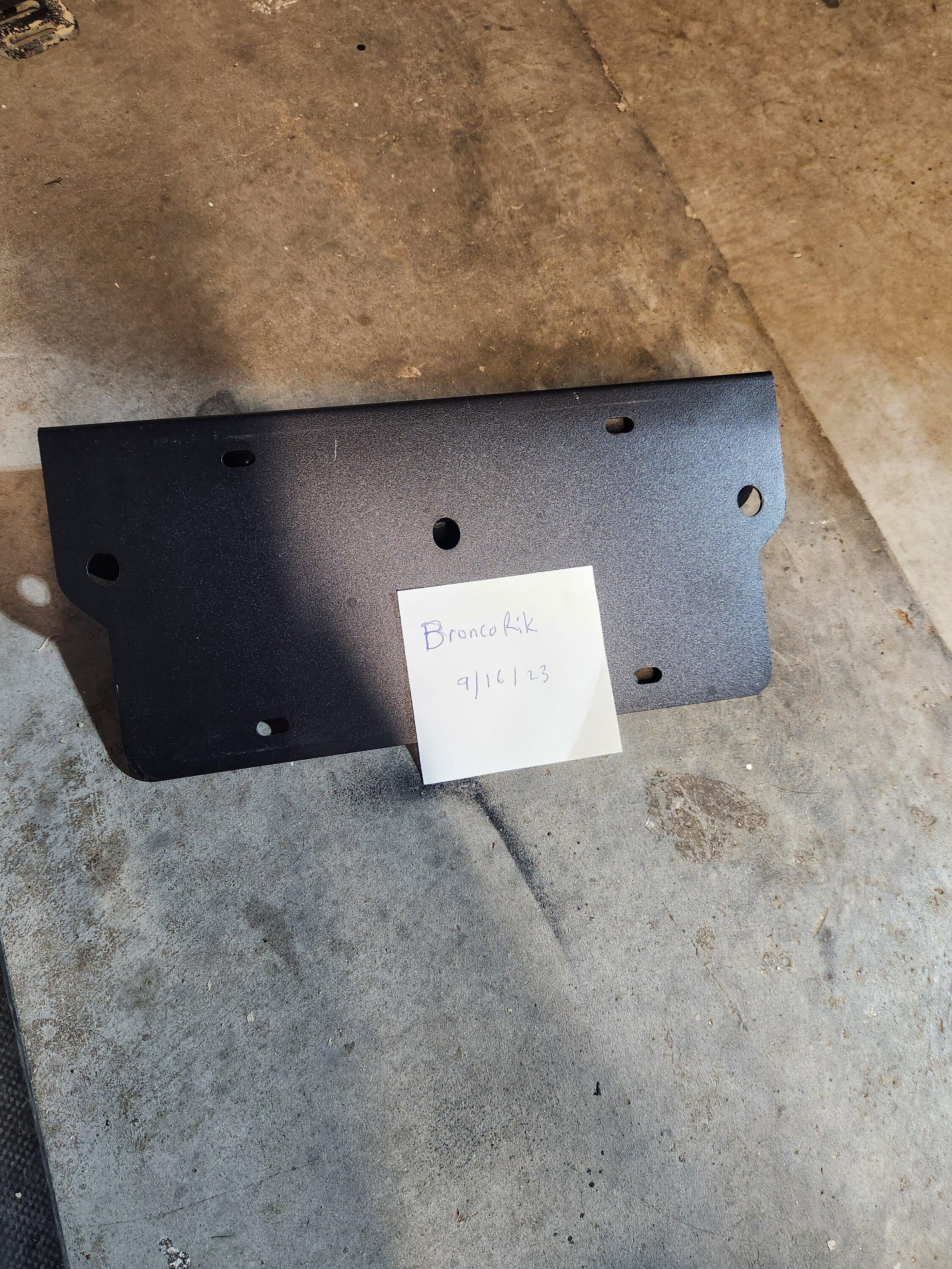 Ford Bronco Valkyrie front license plate bracket for modular bumper 20230916_120945