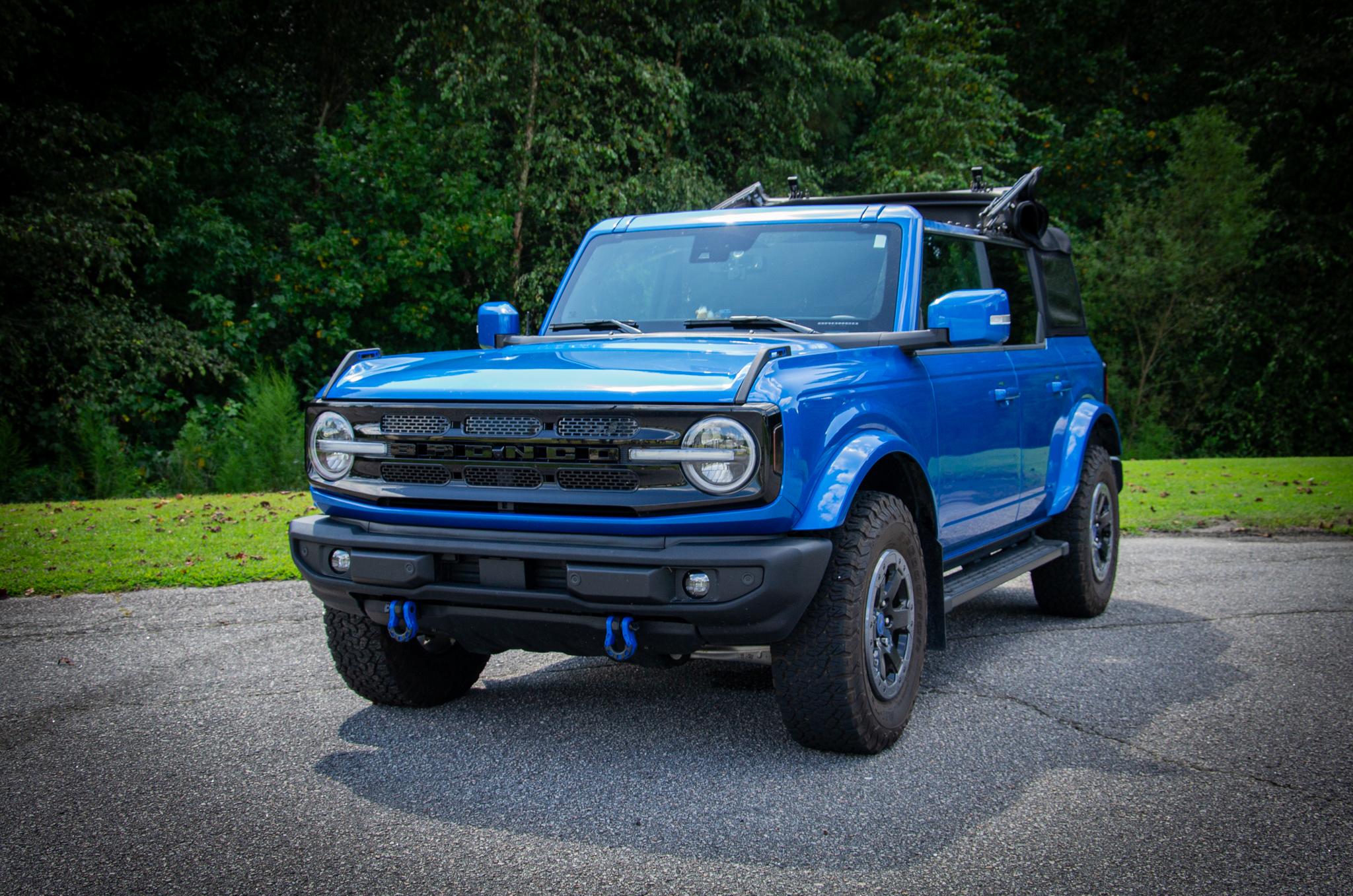 Ford Bronco OEM Steel bash plate modified to fit standard plastic bumper DSC_6395