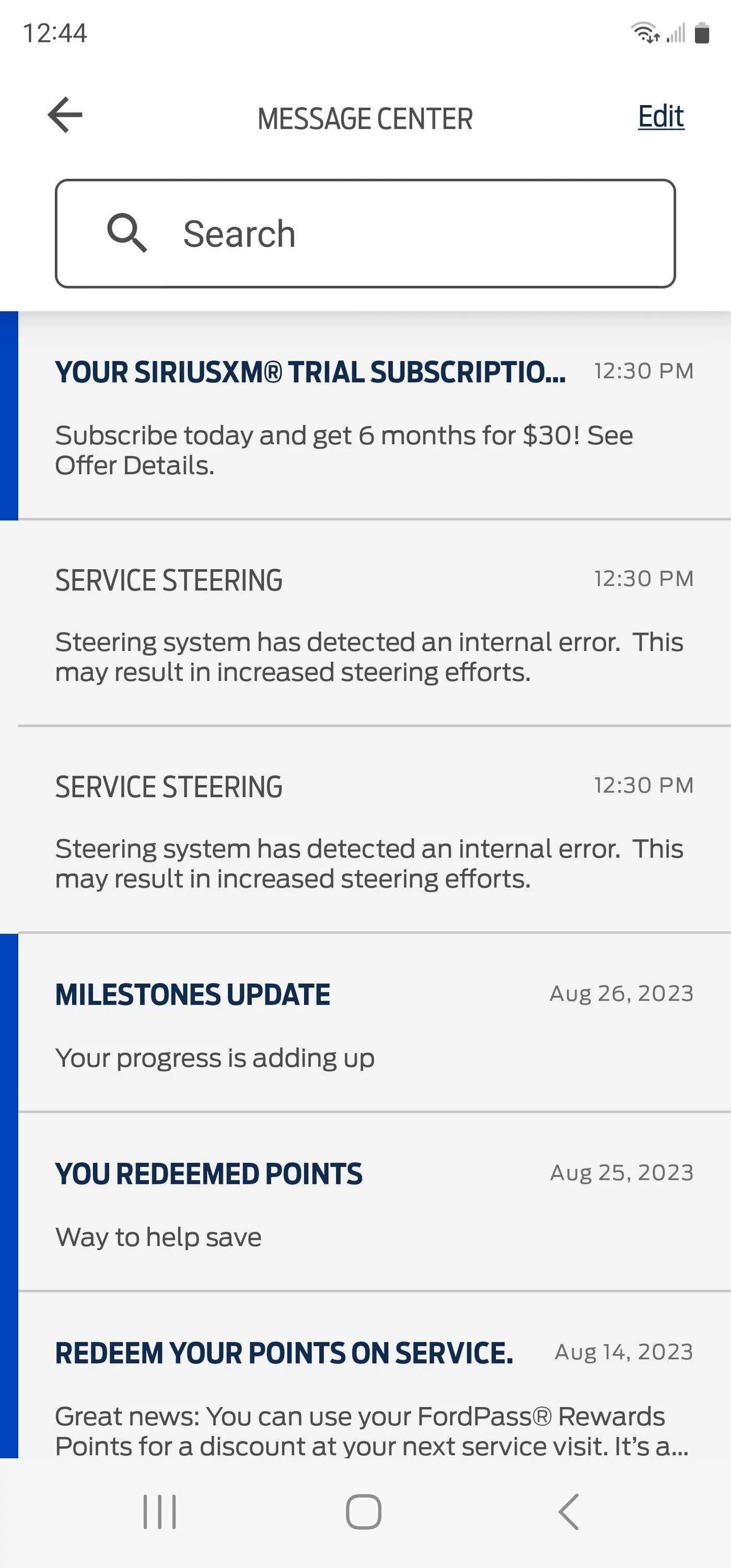 Ford Bronco Steering system internal error message Screenshot_20230917_124419_FordPass