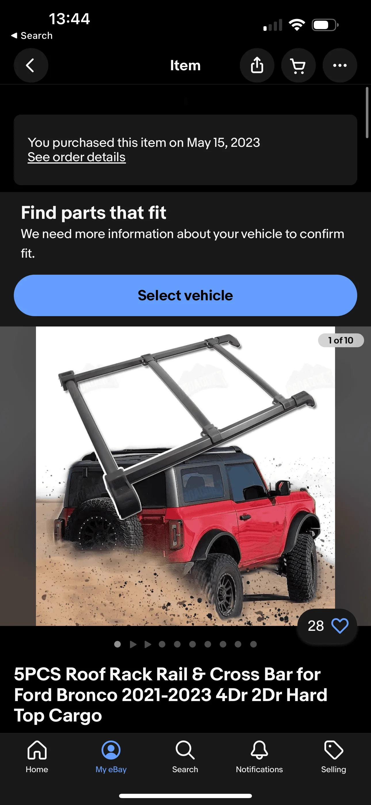 Ford Bronco Roof rack (never opened) 100 IMG_8255