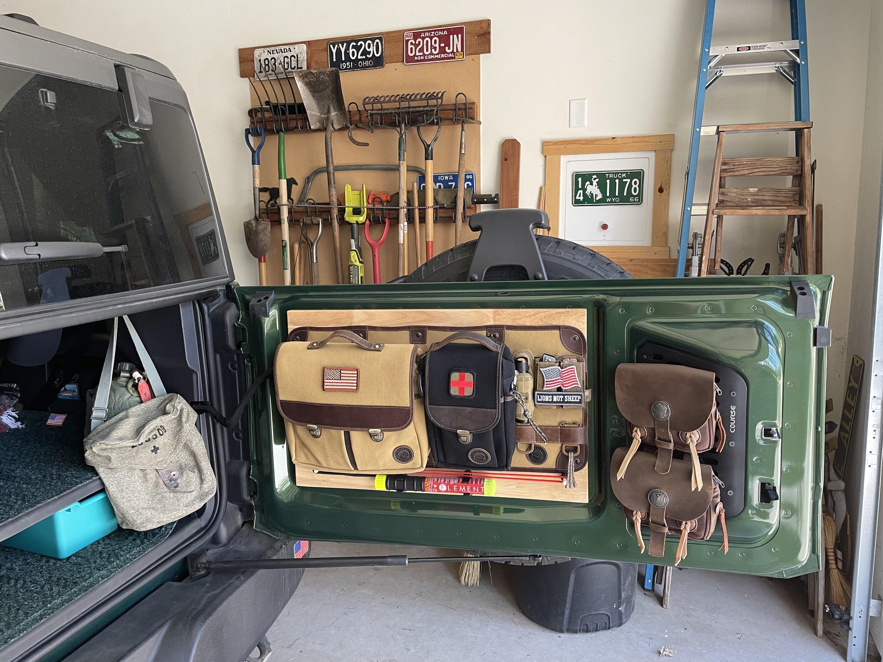 Ford Bronco 2D Owners - Lemme see your molle / storage setup! Tailgate Layout Phase 3.JPG