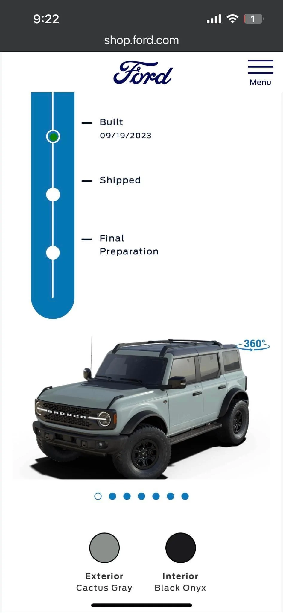Ford Bronco Bronco build week 9/18/2023 IMG_2208