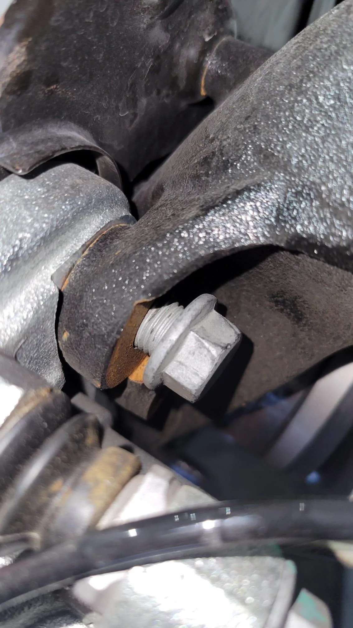 Ford Bronco Help Please: Caliper Bolt loose / damaged caliper base? WhatsApp Image 2023-09-20 at 9.40.08 AM