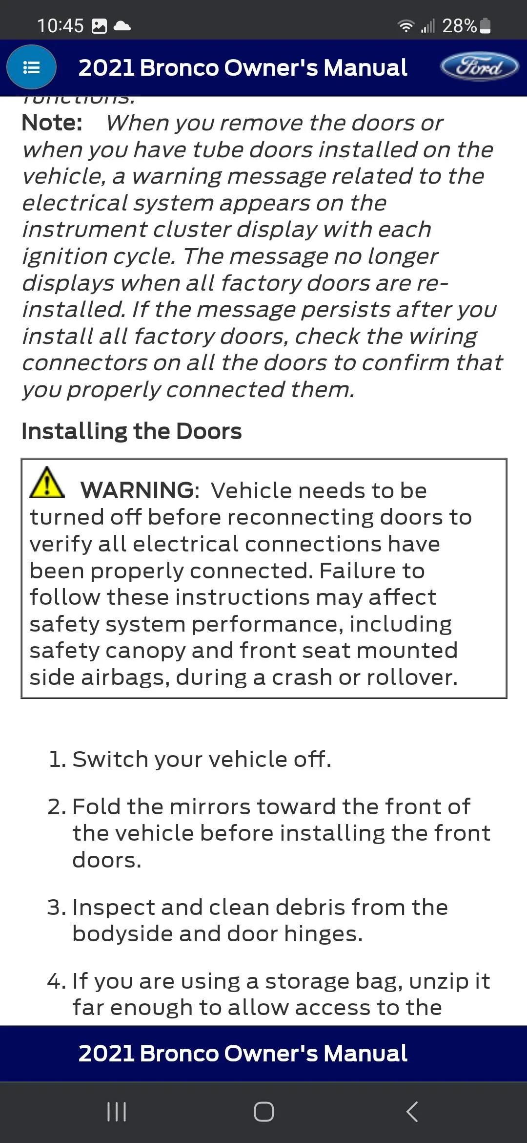 Ford Bronco Issue: Poor Electrical system not connected Screenshot_20230920_224508_Chrom