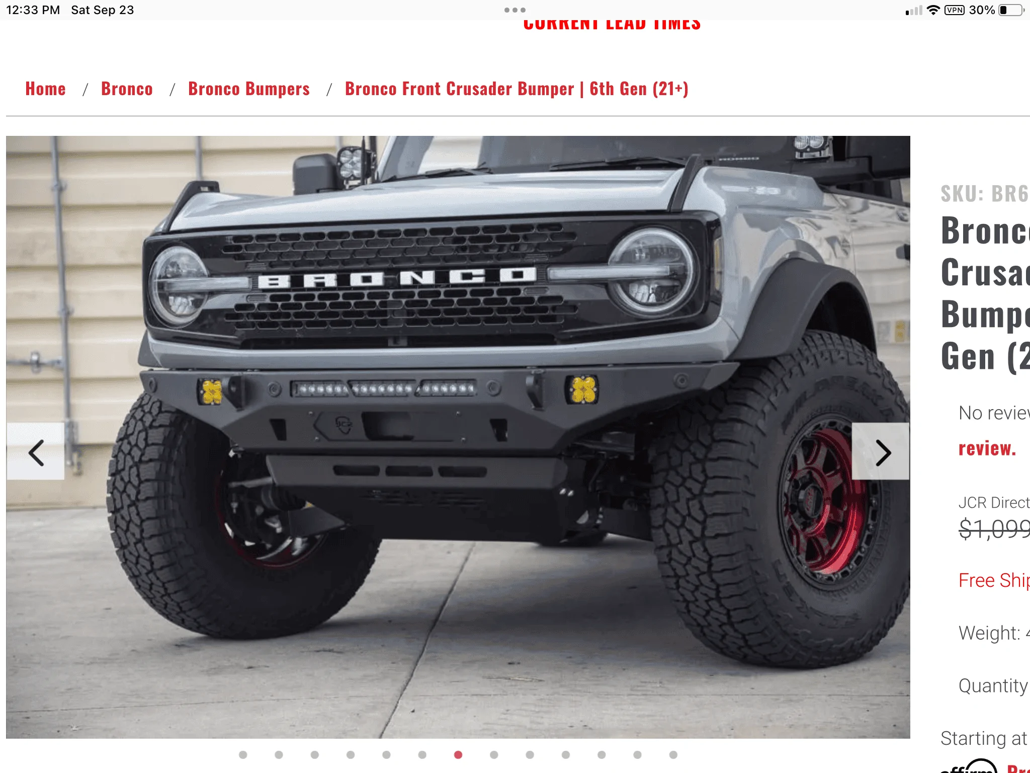 Ford Bronco Front Bumper Lobo vs JCR IMG_2777