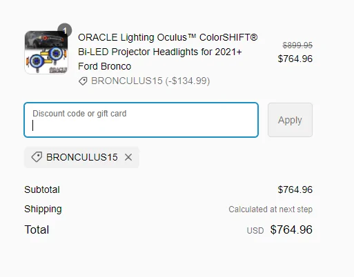 Ford Bronco Edited with Video! *Groupbuy Pre-Order 15% OFF* ORACLE Lighting OCULUS™ ColorSHIFT® Bi-LED Projector Headlights For 2021+ Ford Bronco 1695754096190