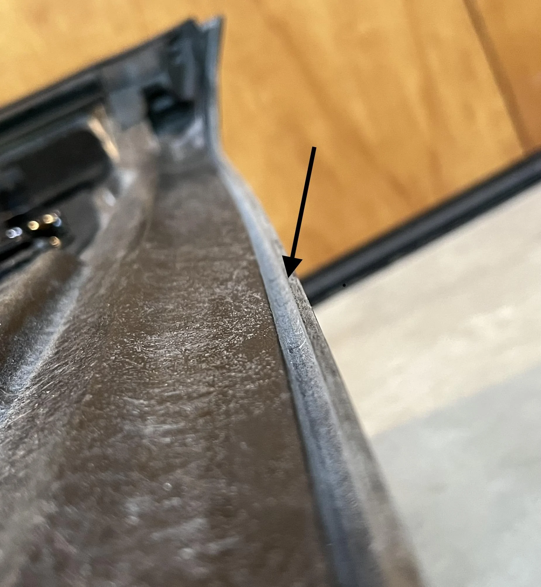 Ford Bronco MIC top edges very sharp. Can it be sanded? IMG_6162