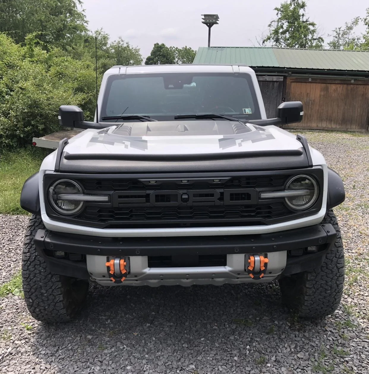 Ford Bronco Bug shield hood deflector. IMG_0555