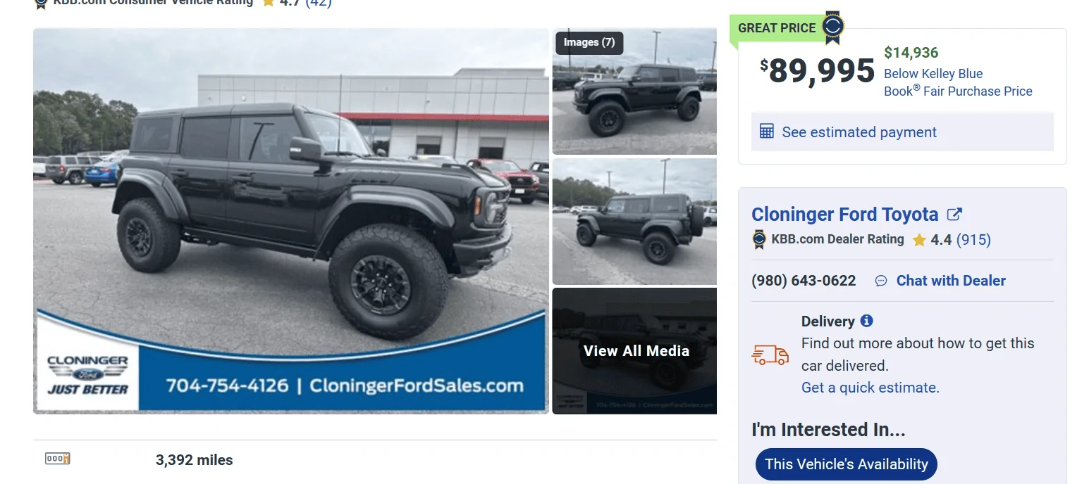 Ford Bronco Sold. 1696045140577