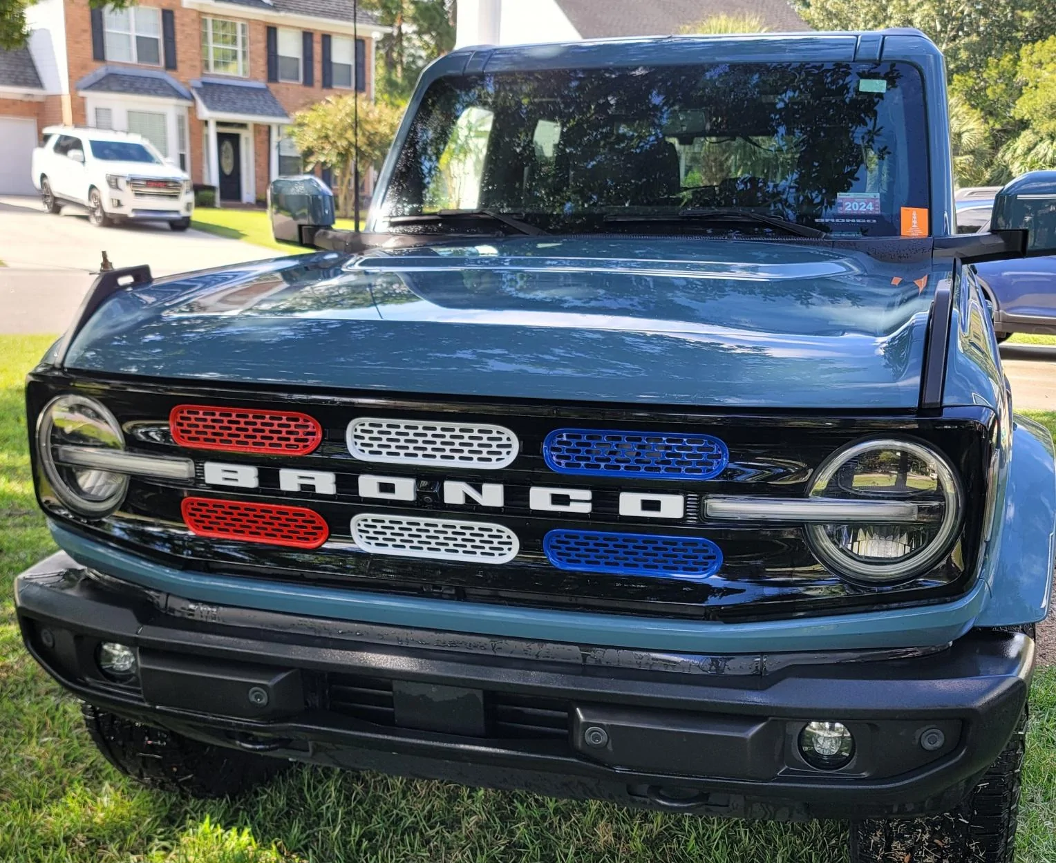Ford Bronco BuiltRight Plate Holder, Multi-Color OBX Grill Inserts 20230929_154336