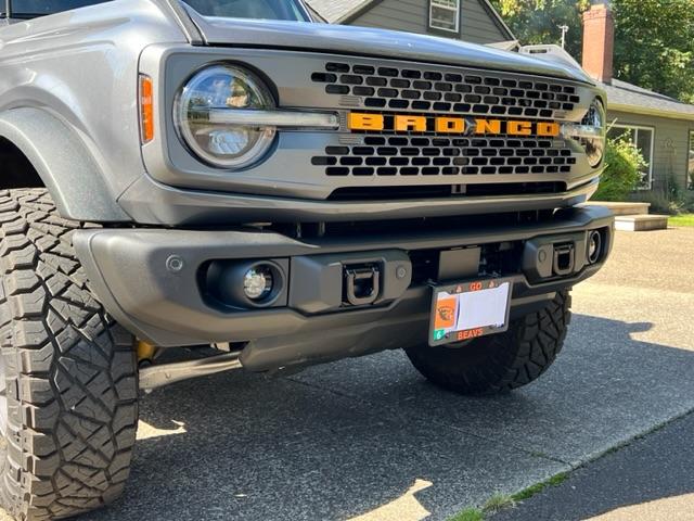 Ford Bronco Front license plate mount IMG_2283