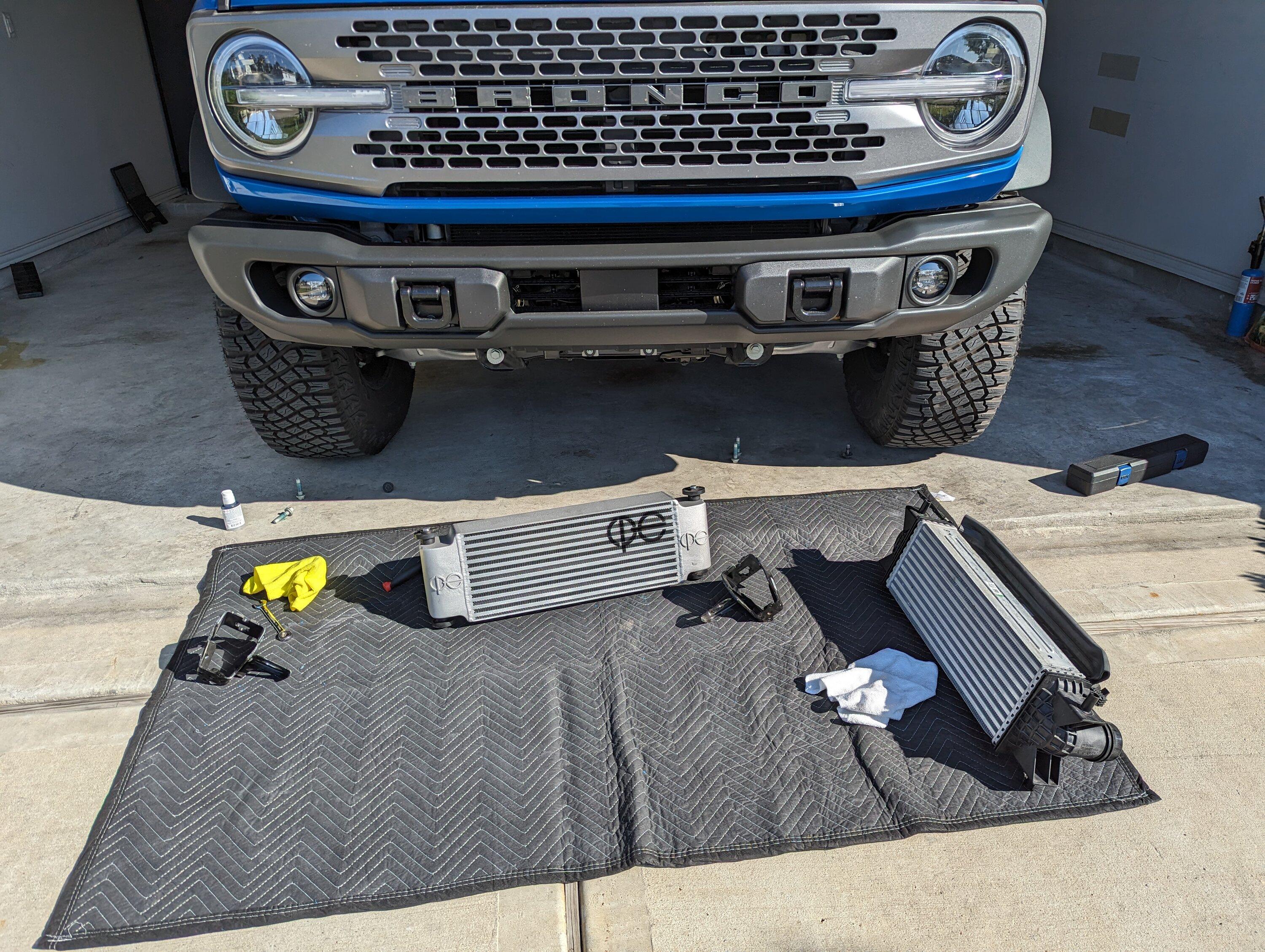 Ford Bronco CP-E intercooler review with temp test results PXL_20231002_150223069