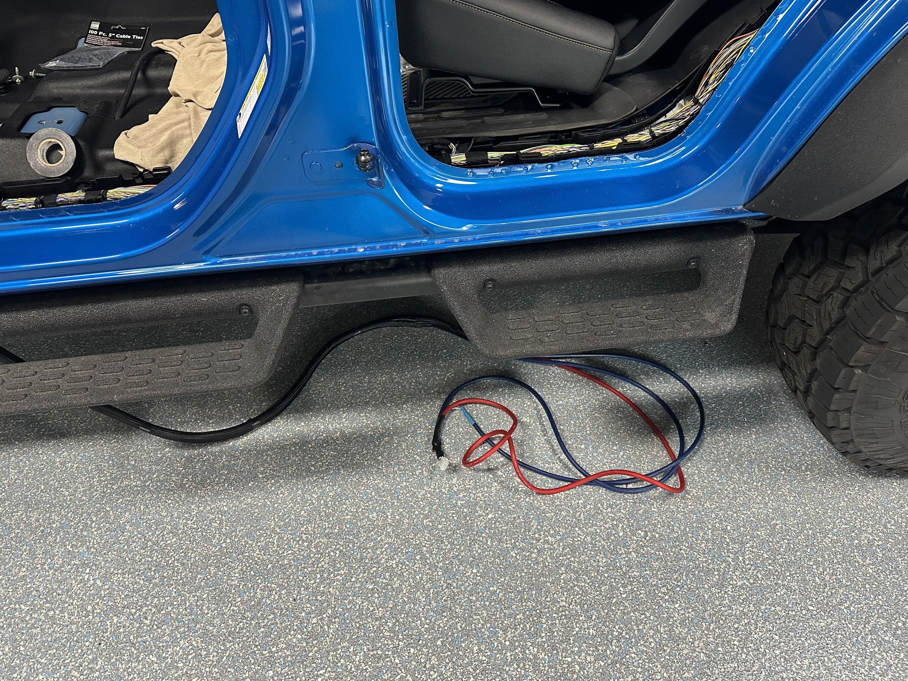 Ford Bronco JL audio bronco stealth box install with muse way six channel amplifier IMG_7437