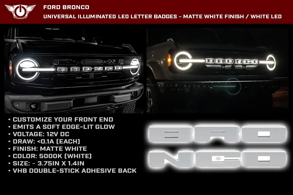Ford Bronco NOW AVILABLE: : ORACLE Lighting: UNIVERSAL ILLUMINATED LED LETTERS 51974548055_57a9ec1ddf_o