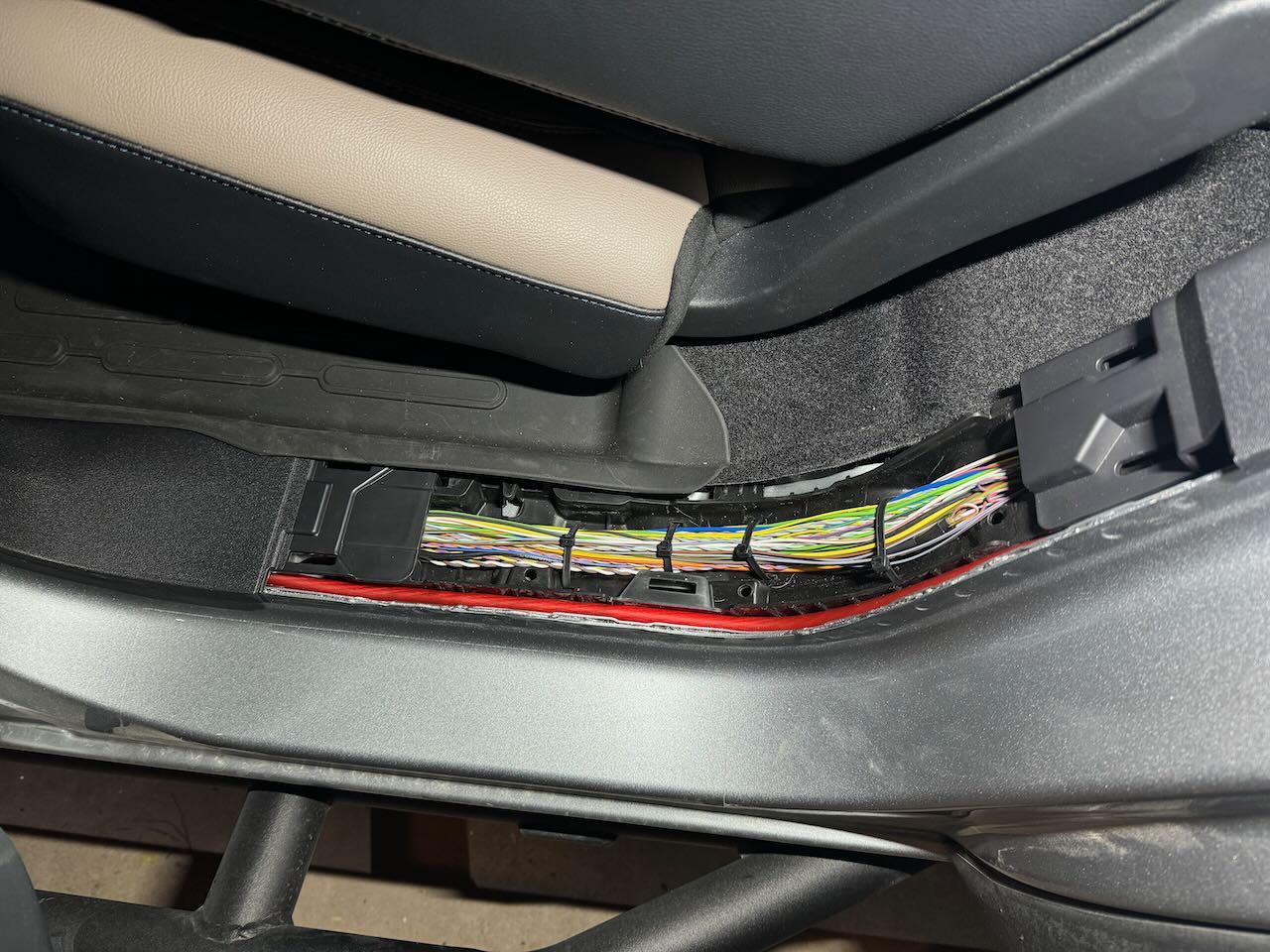 Ford Bronco JL audio bronco stealth box install with muse way six channel amplifier IMG_0067