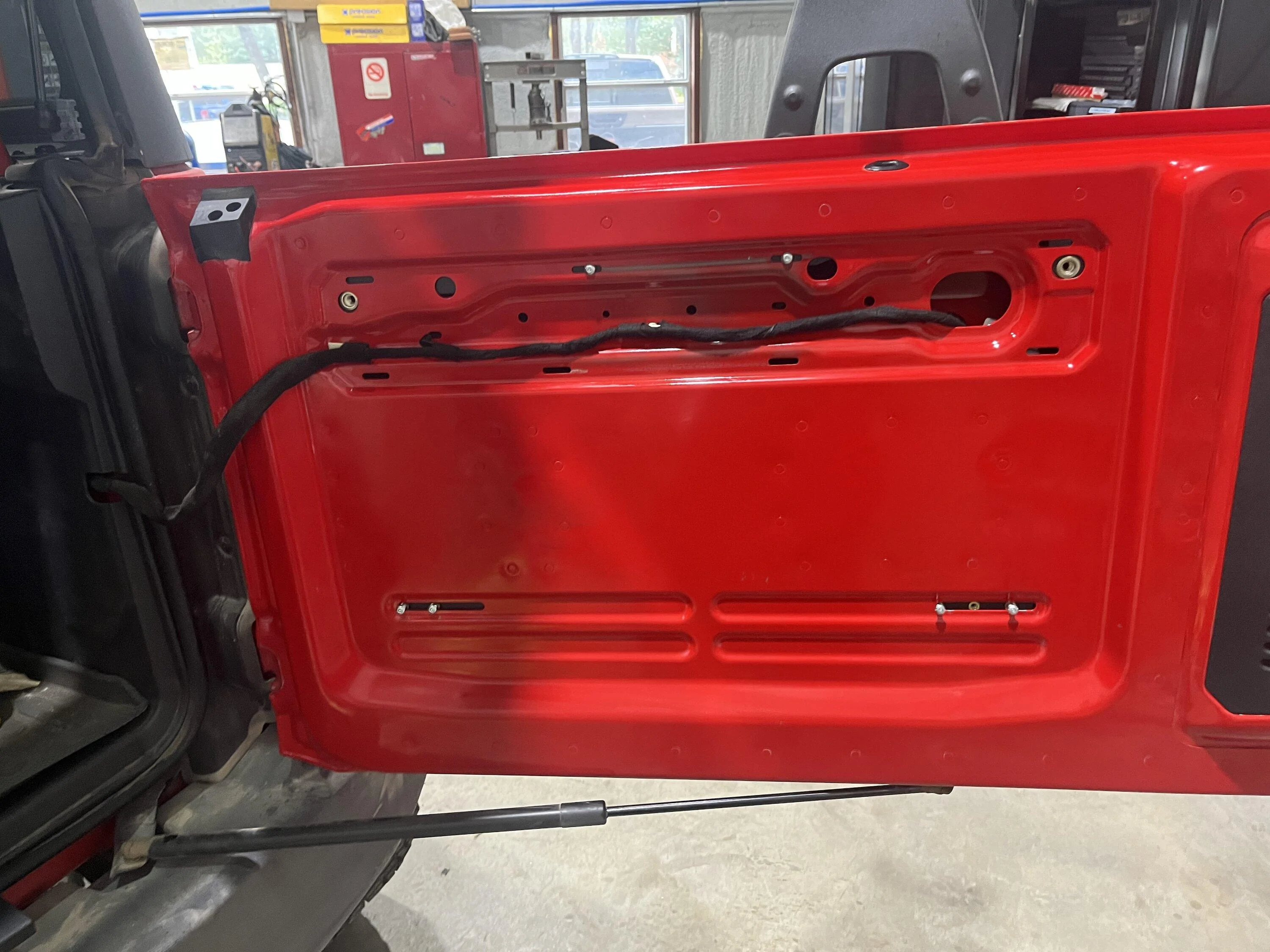 Ford Bronco 2 Door Race red Wildtrak build.  Custom FAB and CNC machining! 1EE2C03E-0996-49F0-ADD6-F237ADBD6844