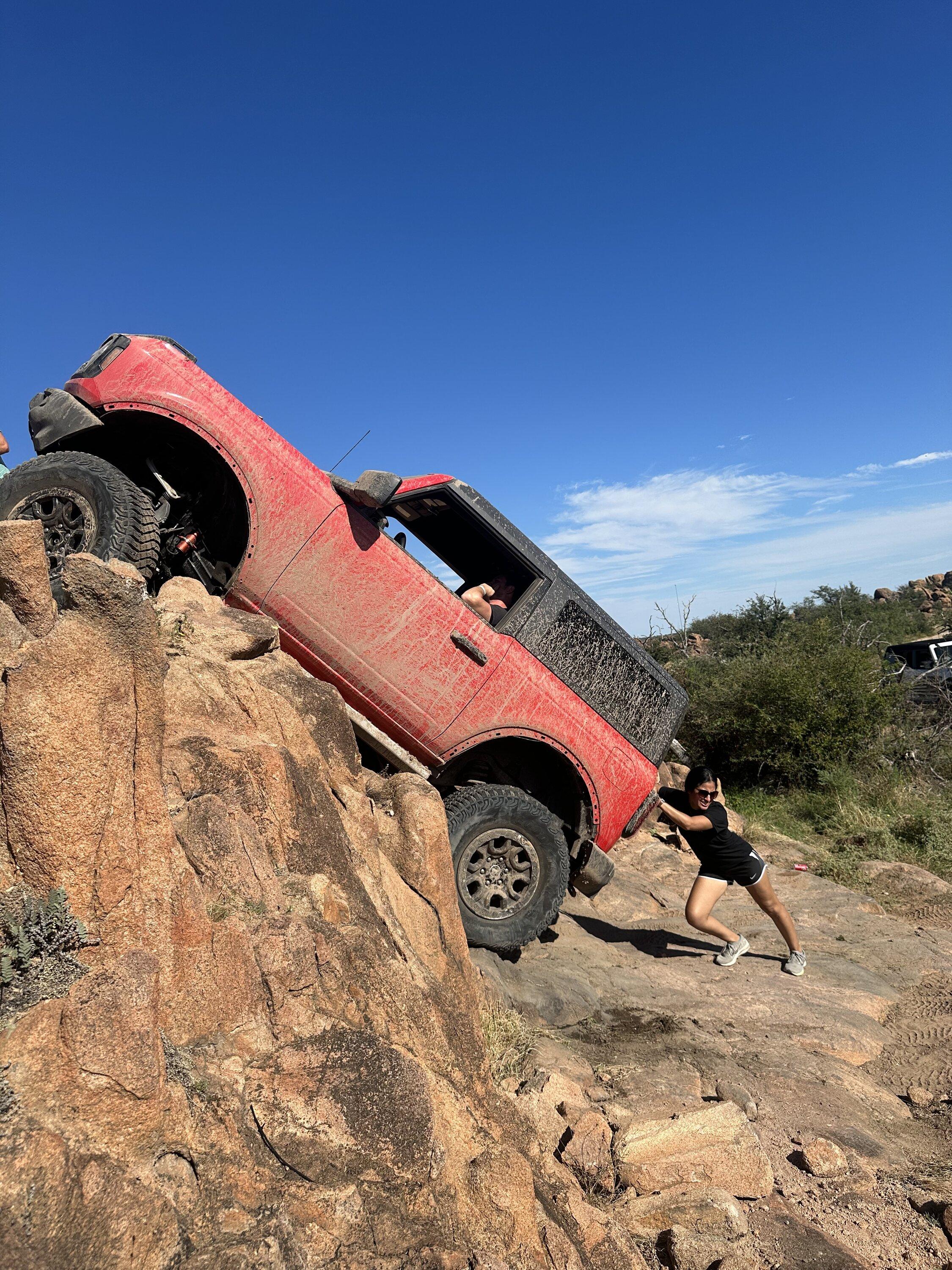Ford Bronco 2 Door Race red Wildtrak build.  Custom FAB and CNC machining! A00BBCC3-689C-4008-961B-9B0AD368A4C2