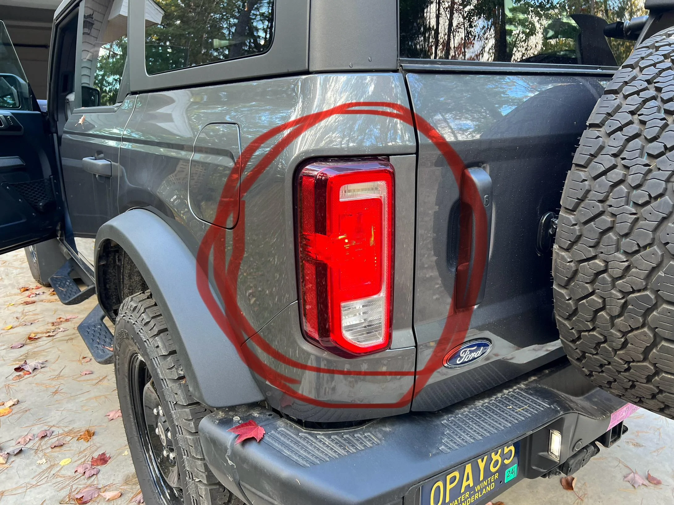 Ford Bronco Blinker lights come on when open door IMG_4301