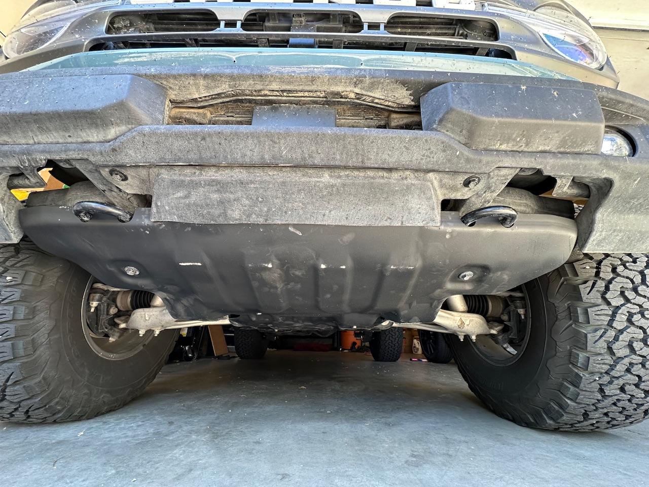Ford Bronco OEM Steel bash plate modified to fit standard plastic bumper IMG_0430