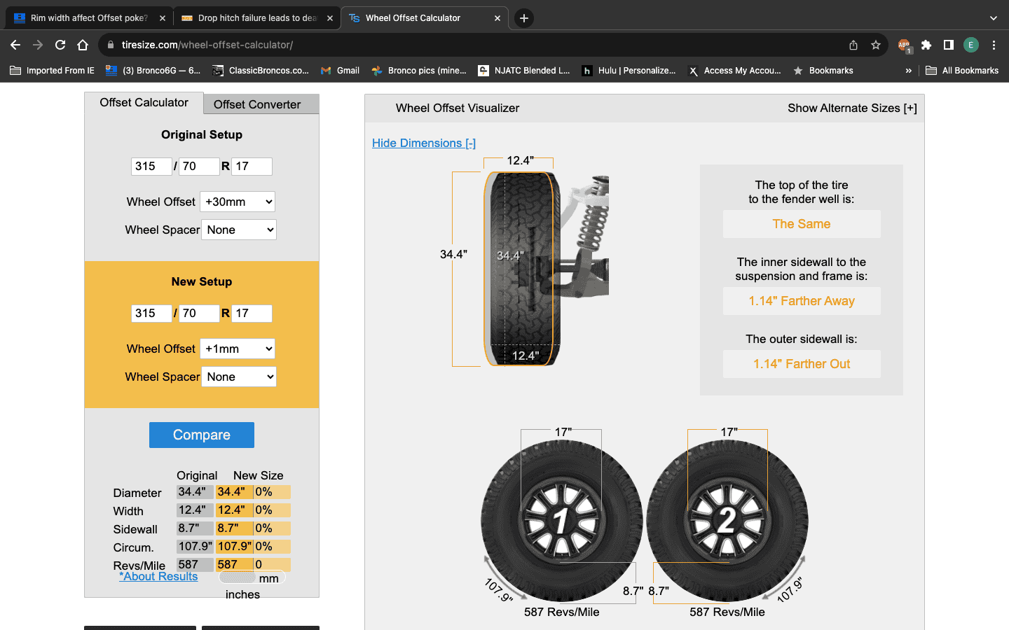 Ford Bronco Rim width affect Offset poke? Screen Shot 2023-10-09 at 10.14.41 PM