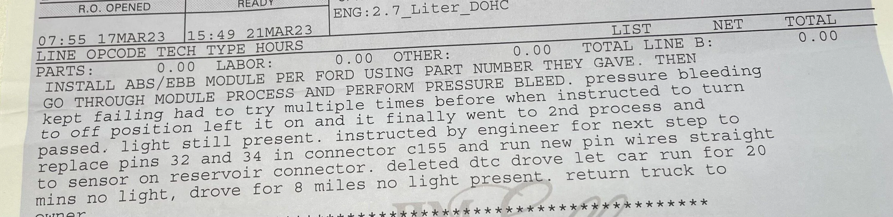 Ford Bronco Brake Light and Check Brake System Bronco fix notes