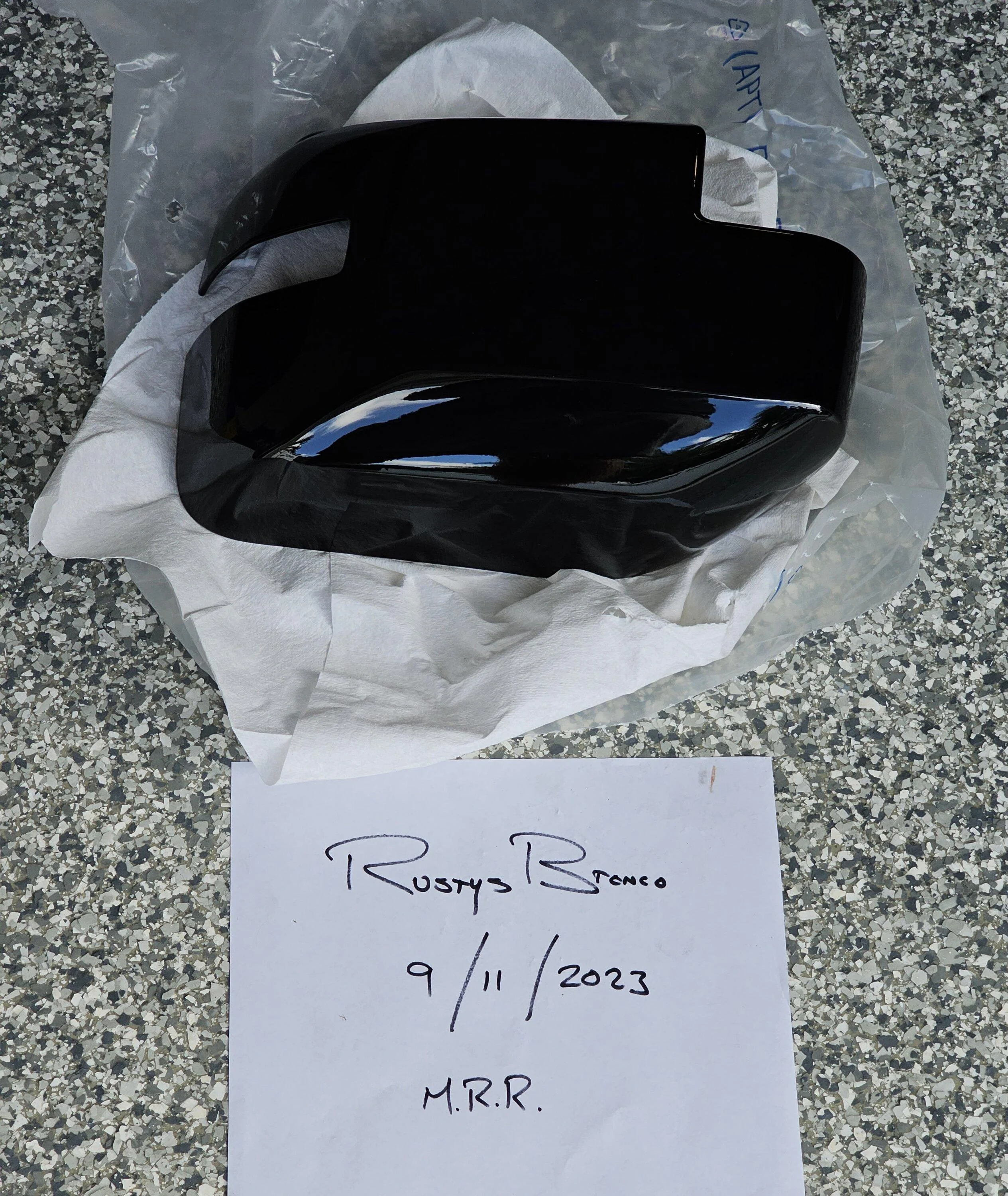 Ford Bronco Shadow Black Painted Mirror Trim - Driver's Side - $150 20230911_102255