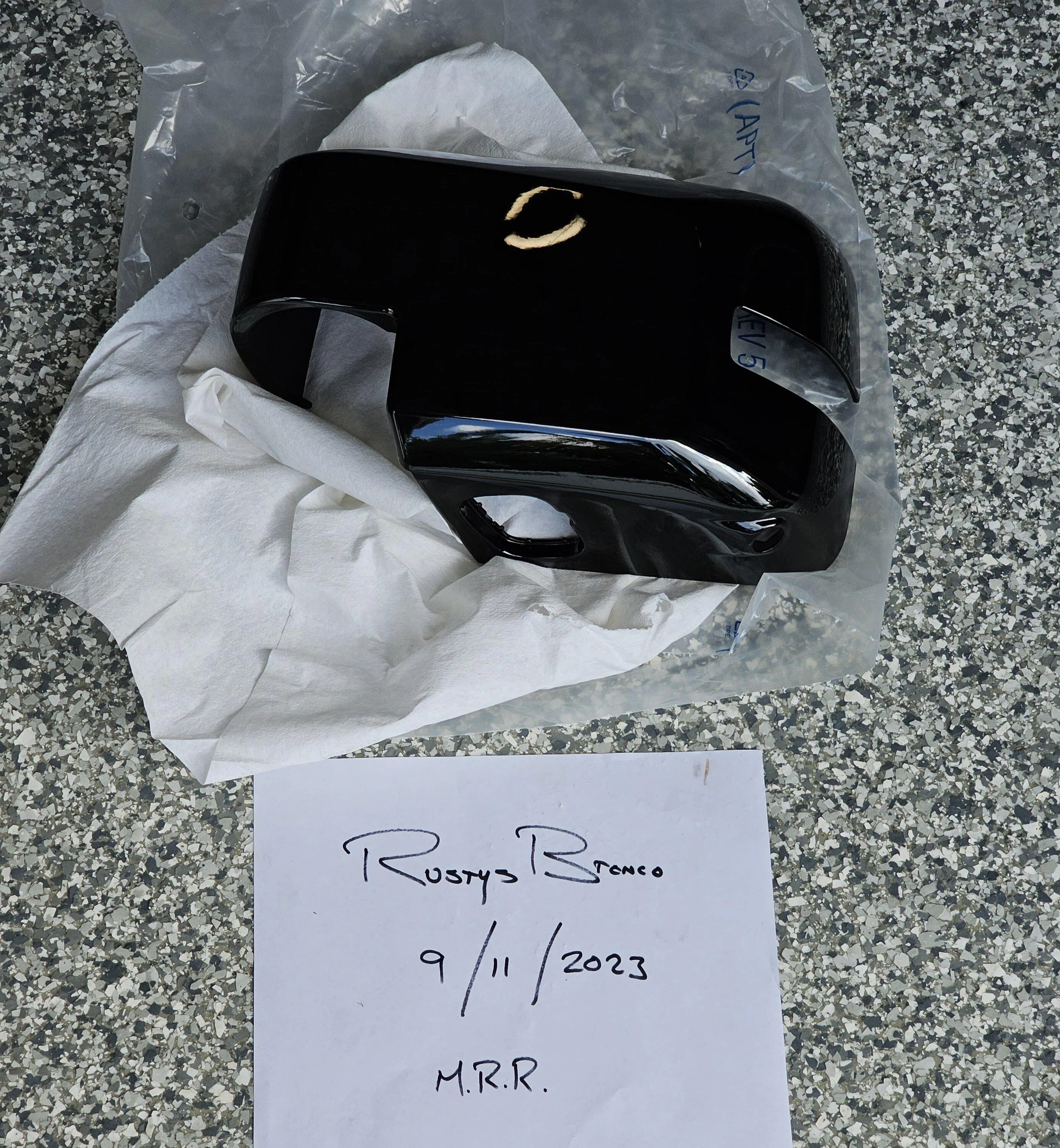 Ford Bronco Shadow Black Painted Mirror Trim - Driver's Side - $150 20230911_102246