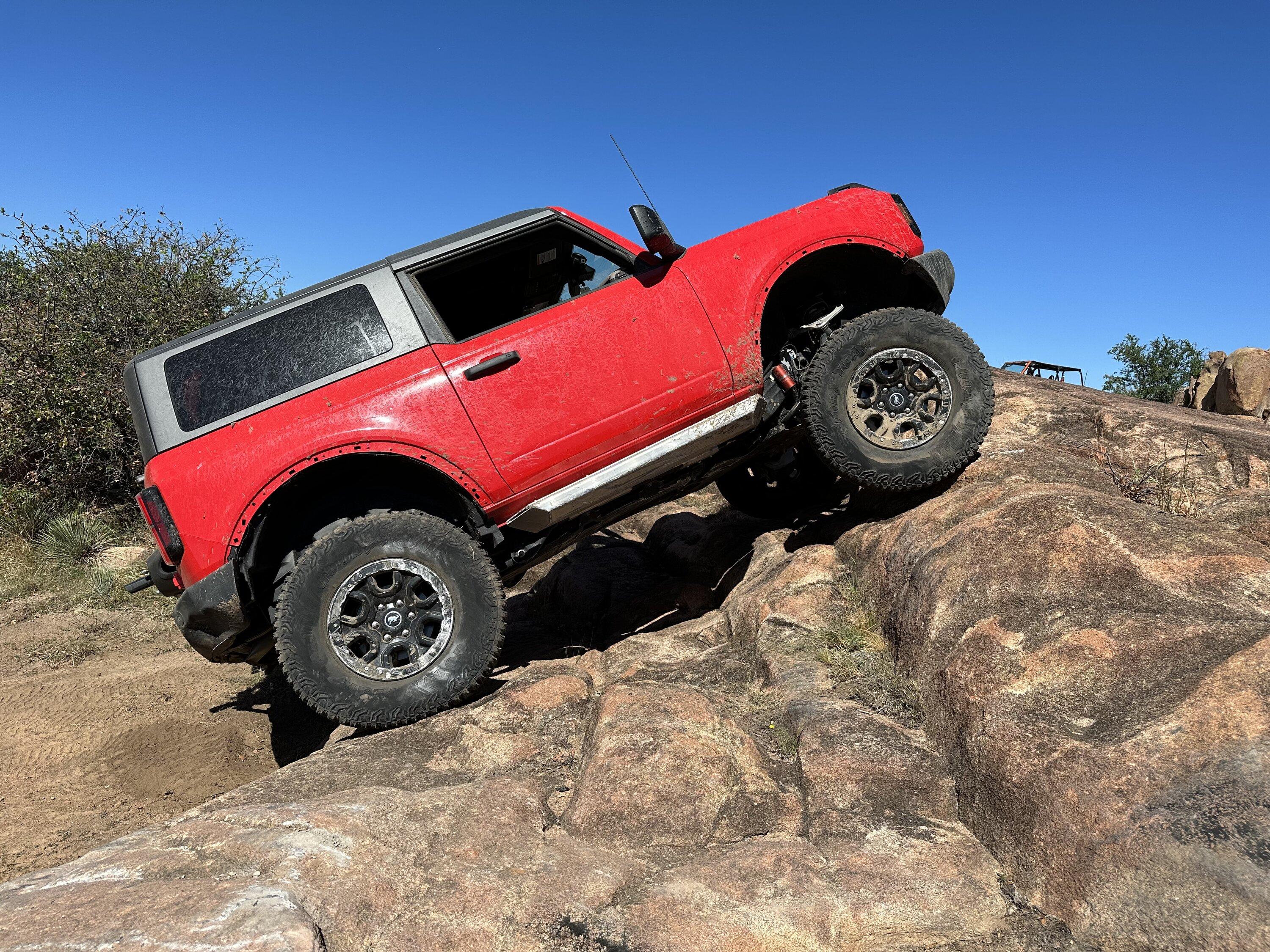 Ford Bronco 2 Door Race red Wildtrak build.  Custom FAB and CNC machining! 3C6C79AD-92FA-4D72-AD4A-9C1086B427C3