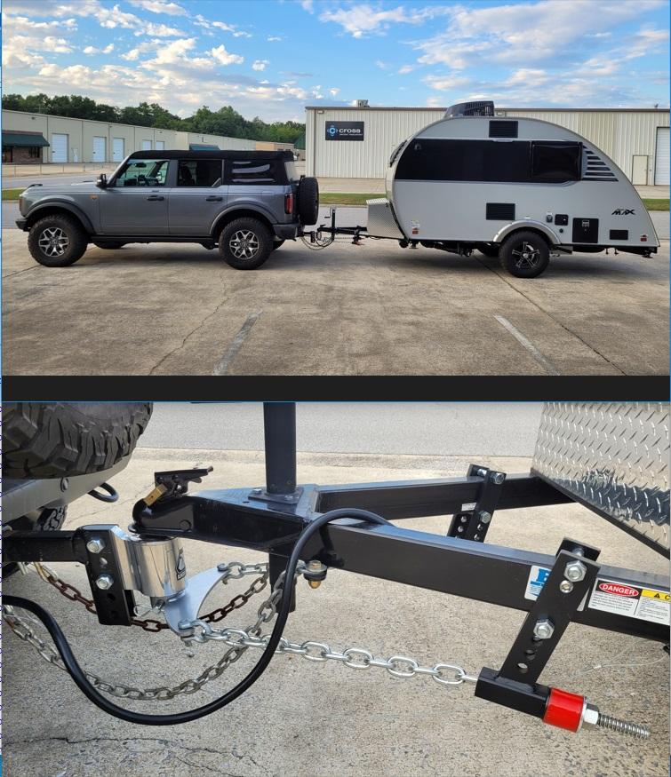 Ford Bronco Andersen weight distribution hitch camper