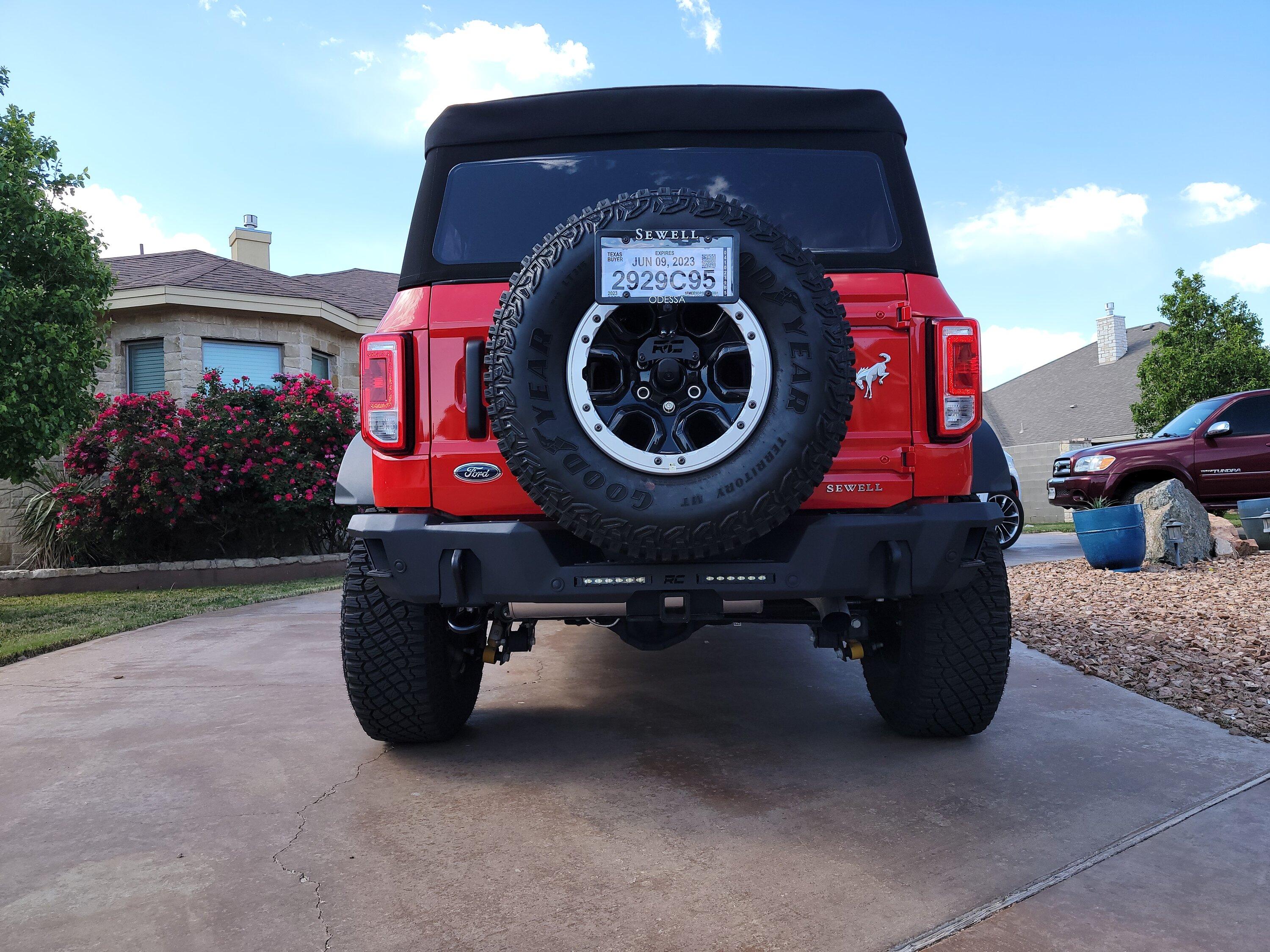 Ford Bronco Rough Country Rear Bumper install experience 20230416_163105