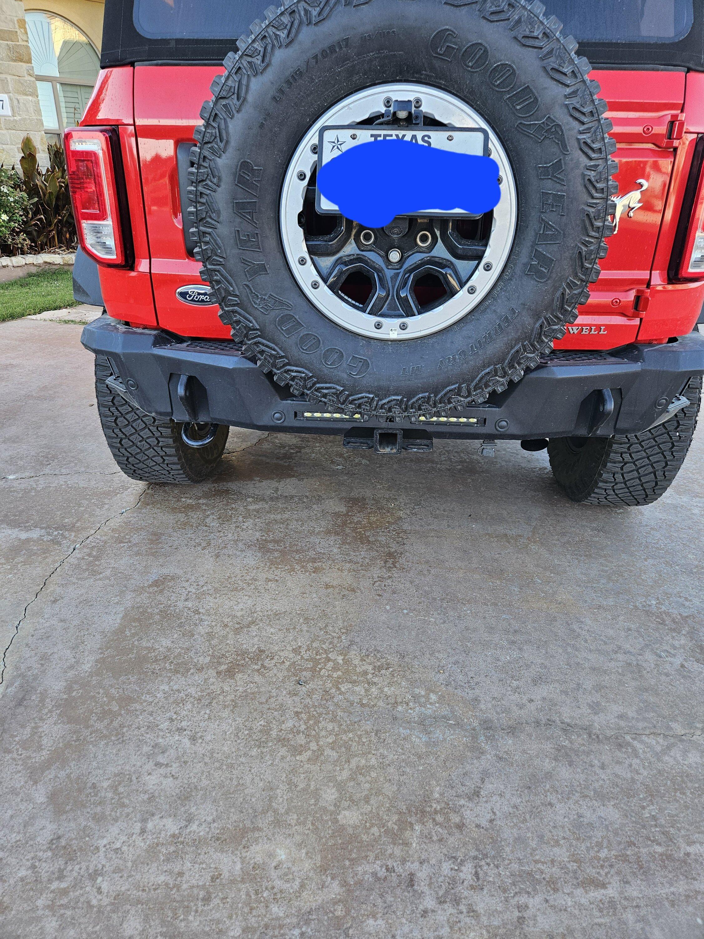 Ford Bronco Rough Country Rear Bumper install experience 20231020_175630