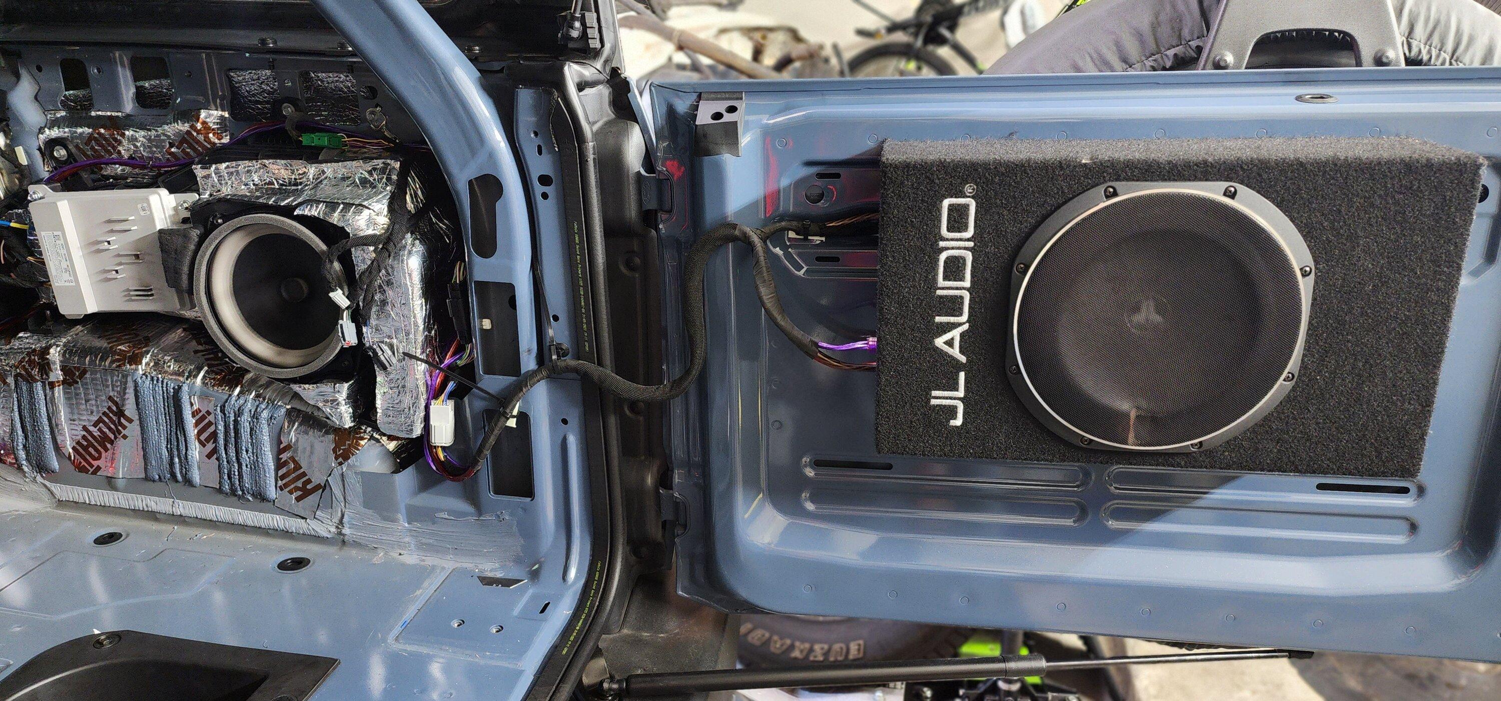 Ford Bronco Adding a sub to existing system with B&O 20231021_135239