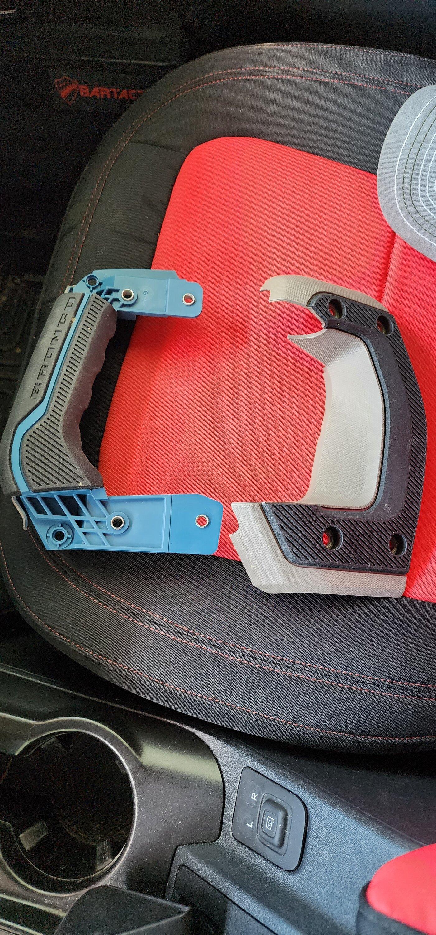 Ford Bronco Handle swap - blue to orange 20231024_123936