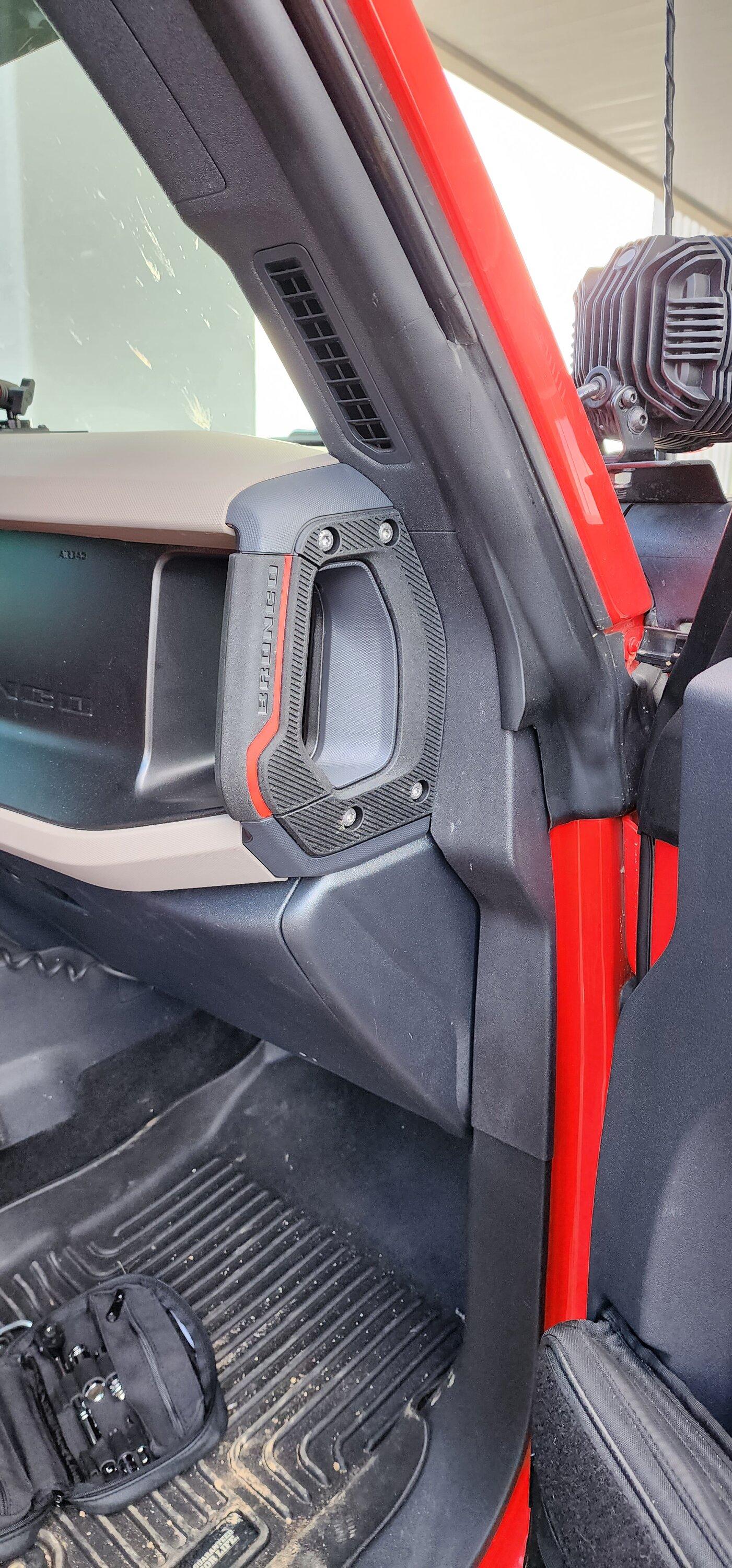 Ford Bronco Handle swap - blue to orange 20231024_135237