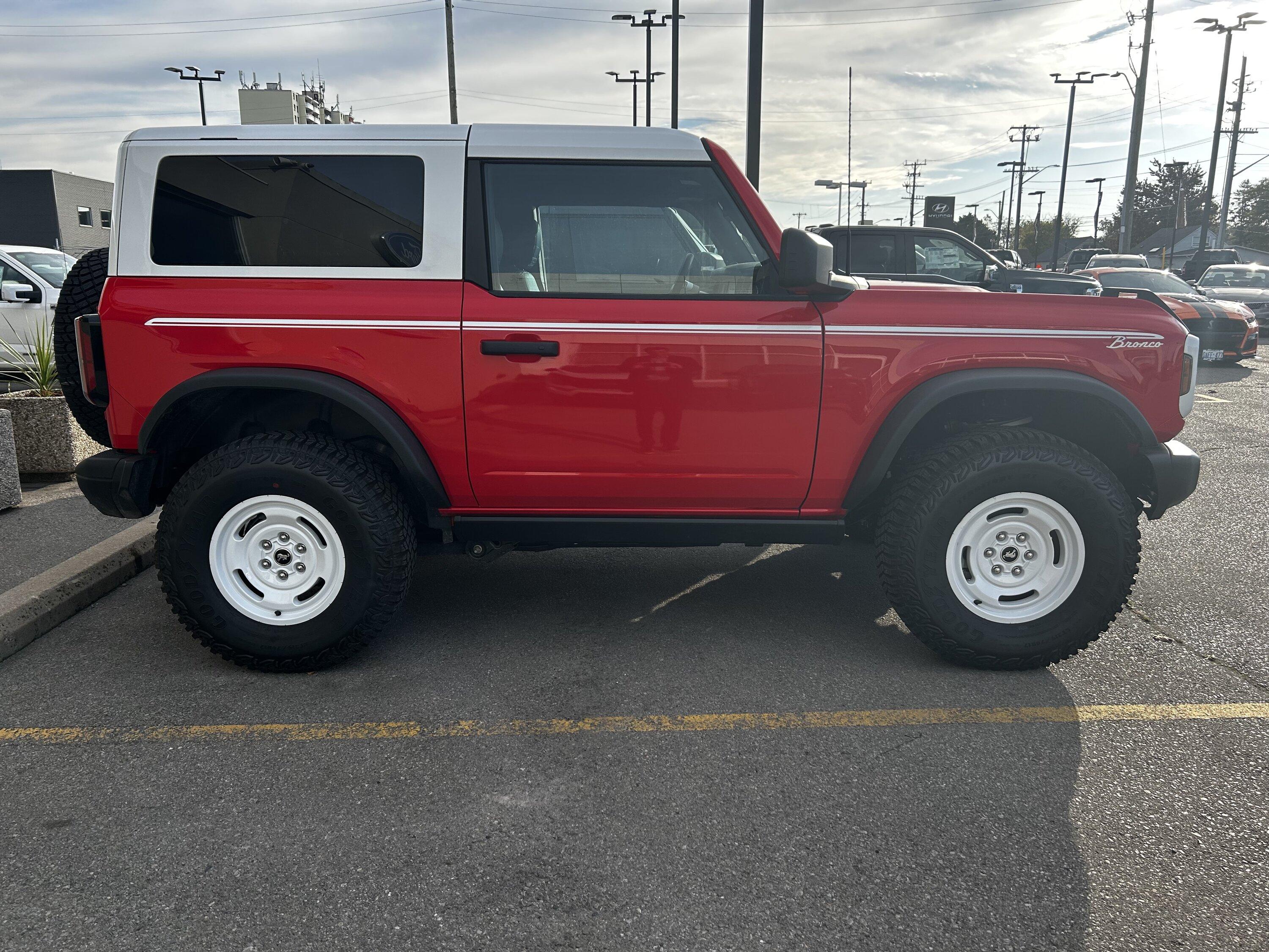 Ford Bronco Painted 2 -door Heritage Edition flares am